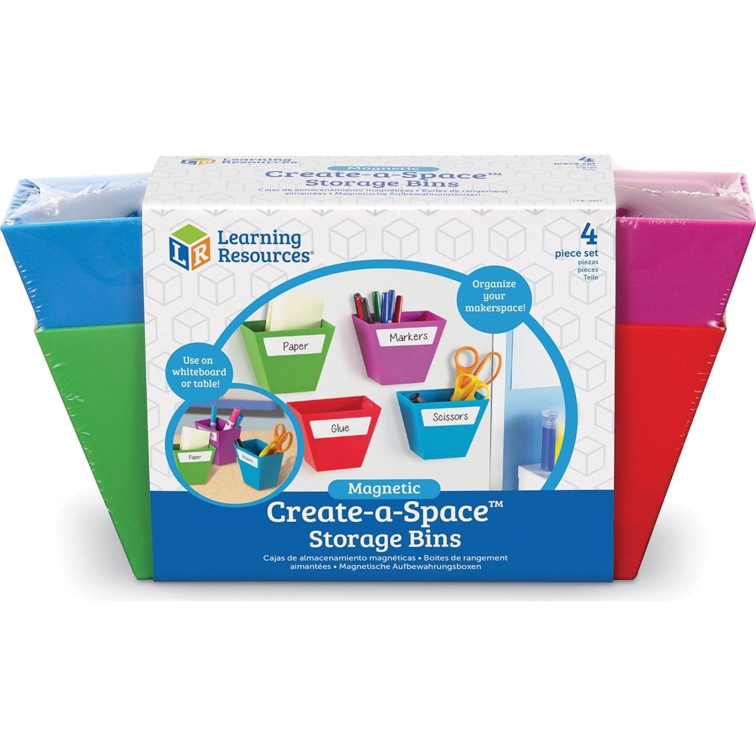 Cajas de Almacenamiento Magnéticas Learning Resources - Juego de 4
