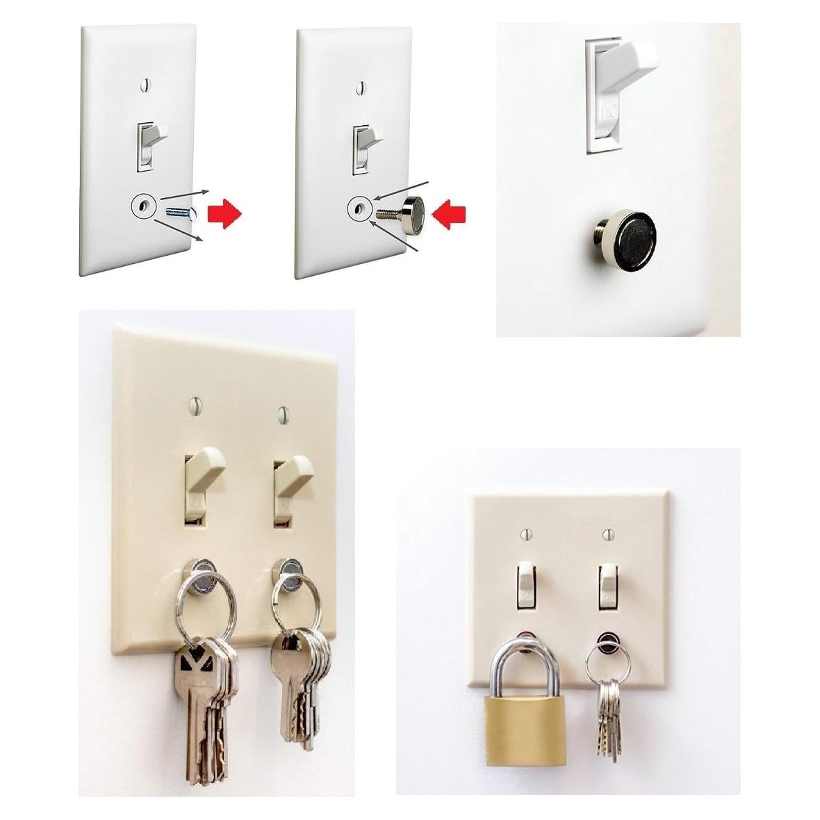 Imán de empuje magnético UbiGear 4 Pcs 23g para papel