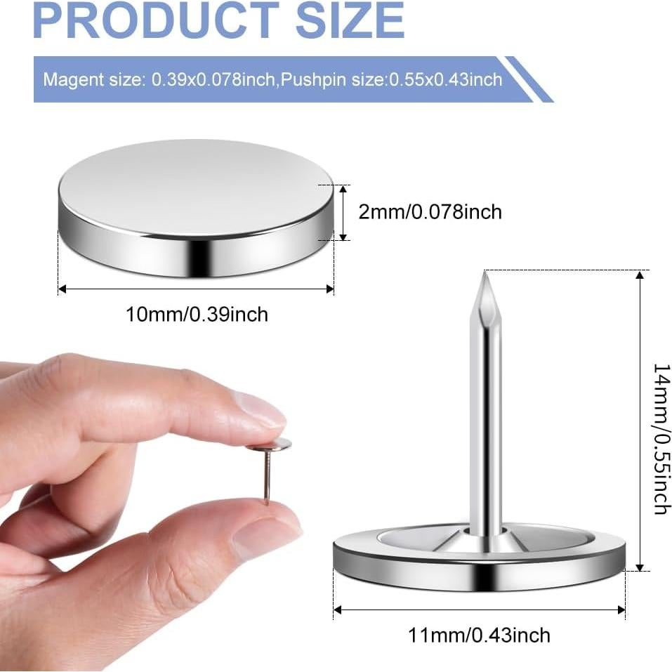 Pines Magnéticos Rhinocats 50 Pcs para Tablero de Anuncios