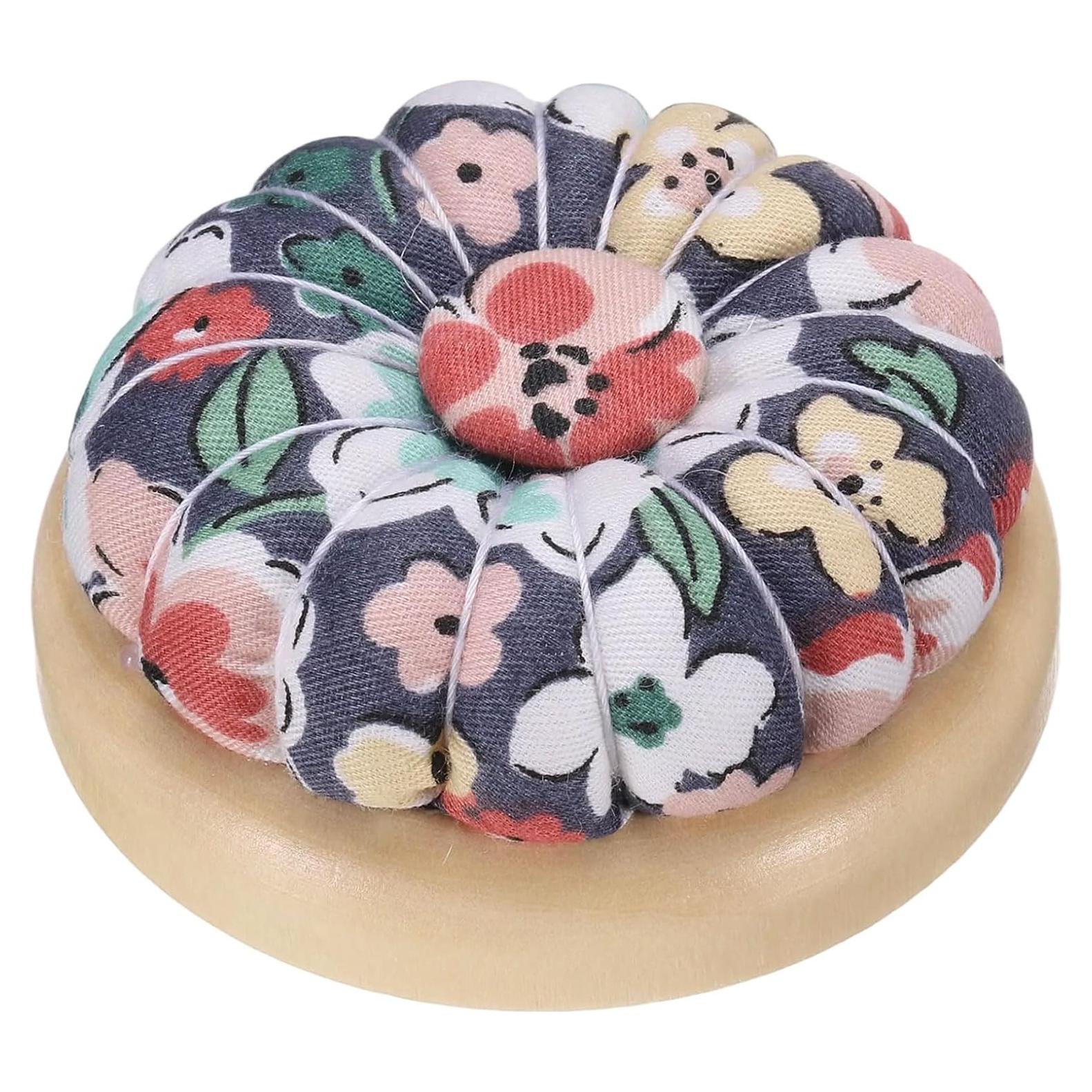 Almohadilla para Agujas de Costura HARFINGTON Floral Azul 72mm