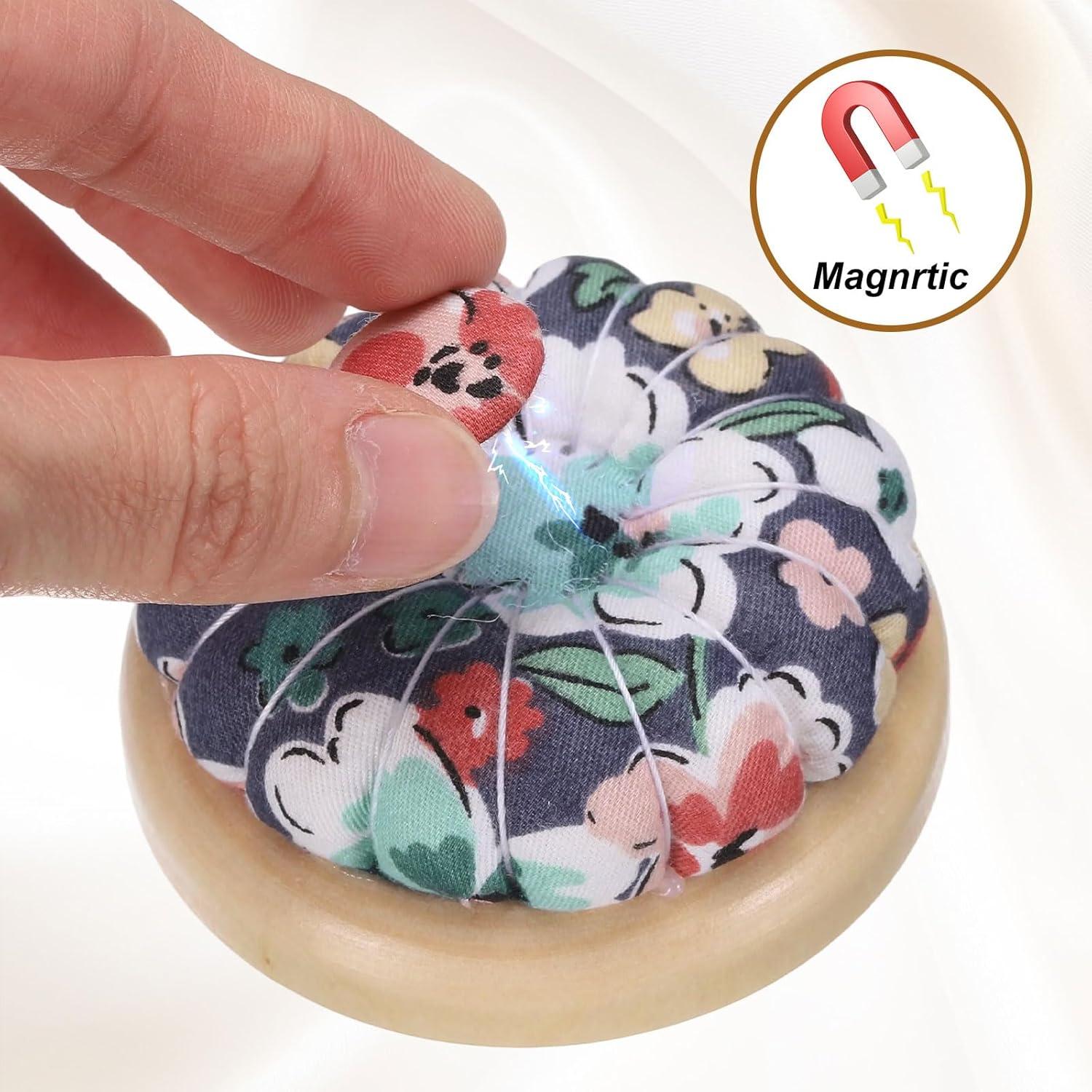 Almohadilla para Agujas de Costura HARFINGTON Floral Azul 72mm