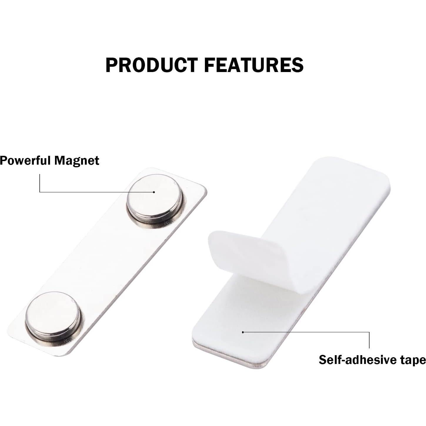 Soportes Magnéticos para Placas de Nombre SINYUDUN - 50 Piezas Plata