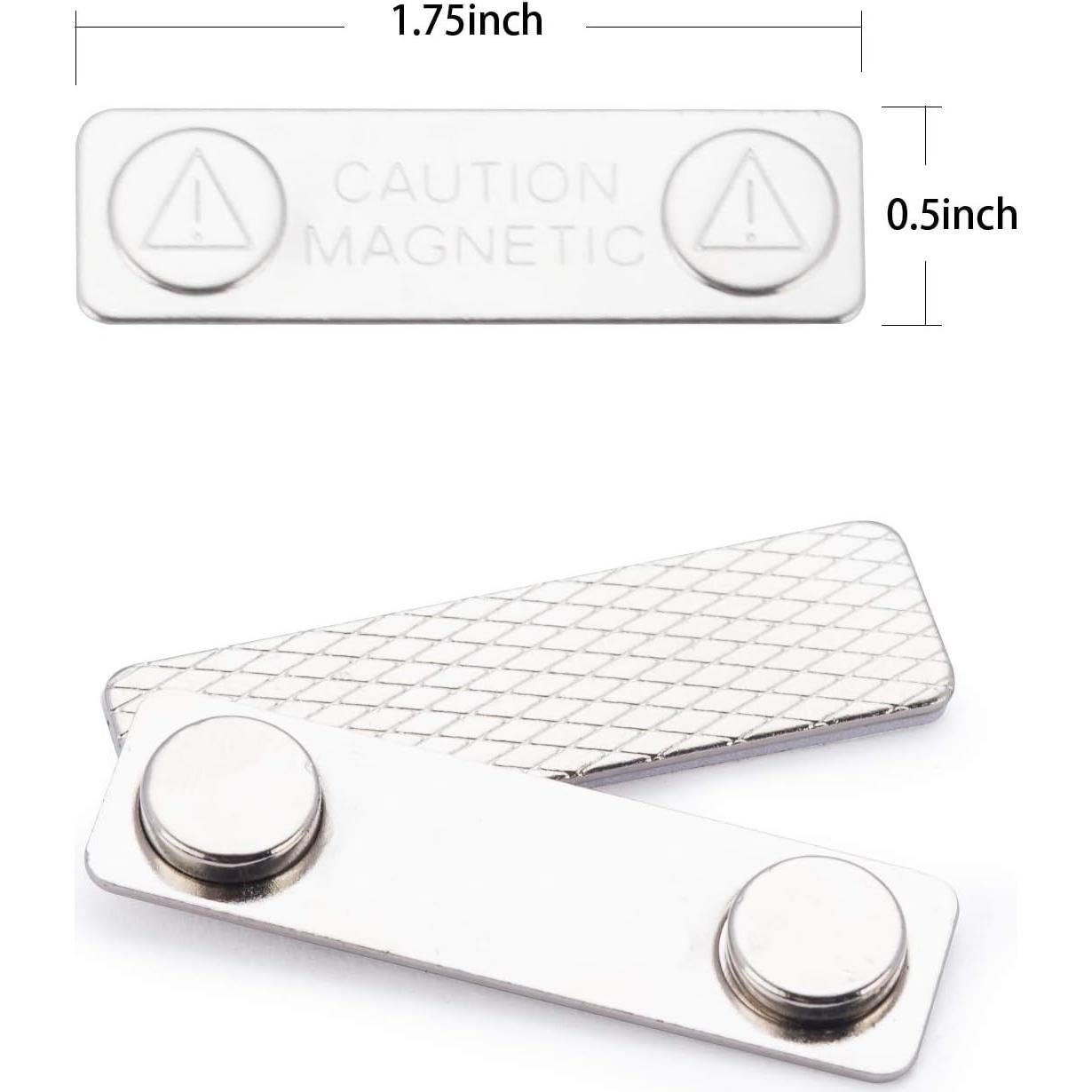 Soportes Magnéticos para Placas de Nombre SINYUDUN - 50 Piezas Plata