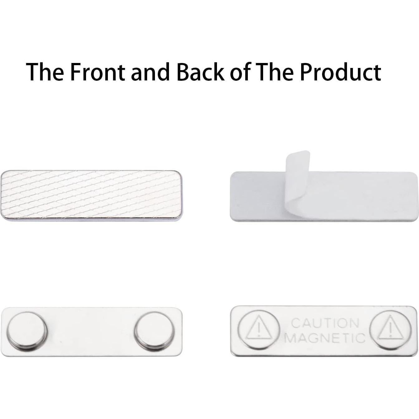 Soportes Magnéticos para Placas de Nombre SINYUDUN - 50 Piezas Plata