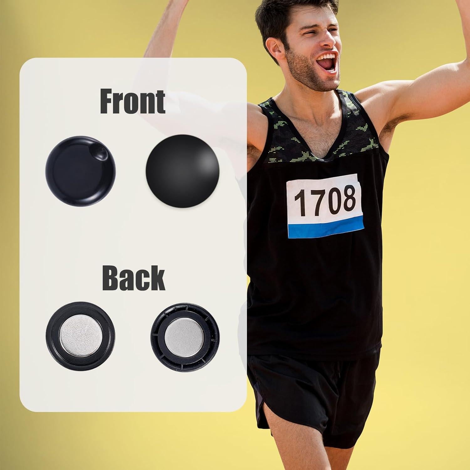 10 Pares de Clips Magnéticos BOXOB para Número de Carrera