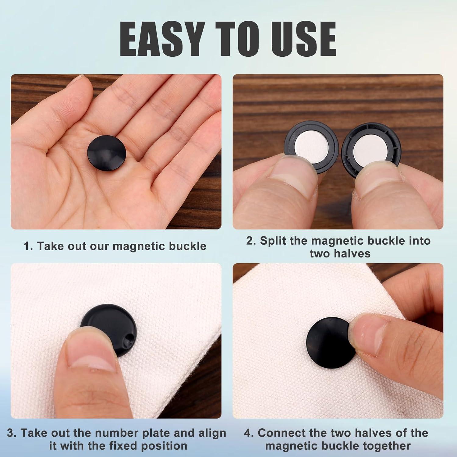 10 Pares de Clips Magnéticos BOXOB para Número de Carrera