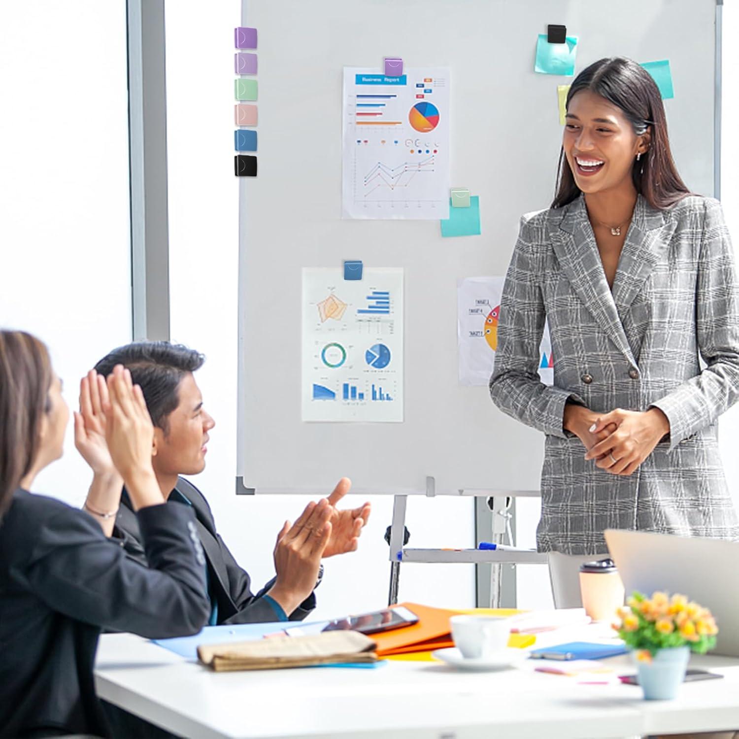 Clips Magnéticos PetsHome 18 Piezas Coloridos para Oficina y Hogar