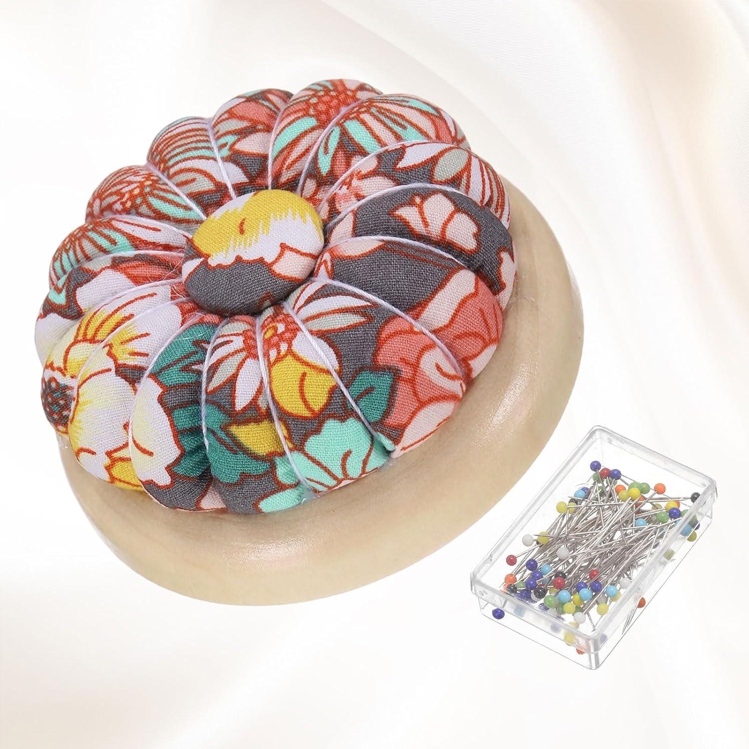 Pinzas de Coser HARFINGTON con 50 Alfileres y Base de Madera