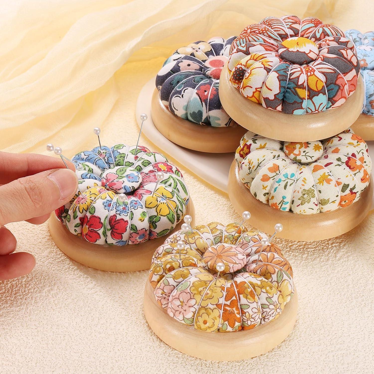 Pinzas de Coser HARFINGTON con 50 Alfileres y Base de Madera