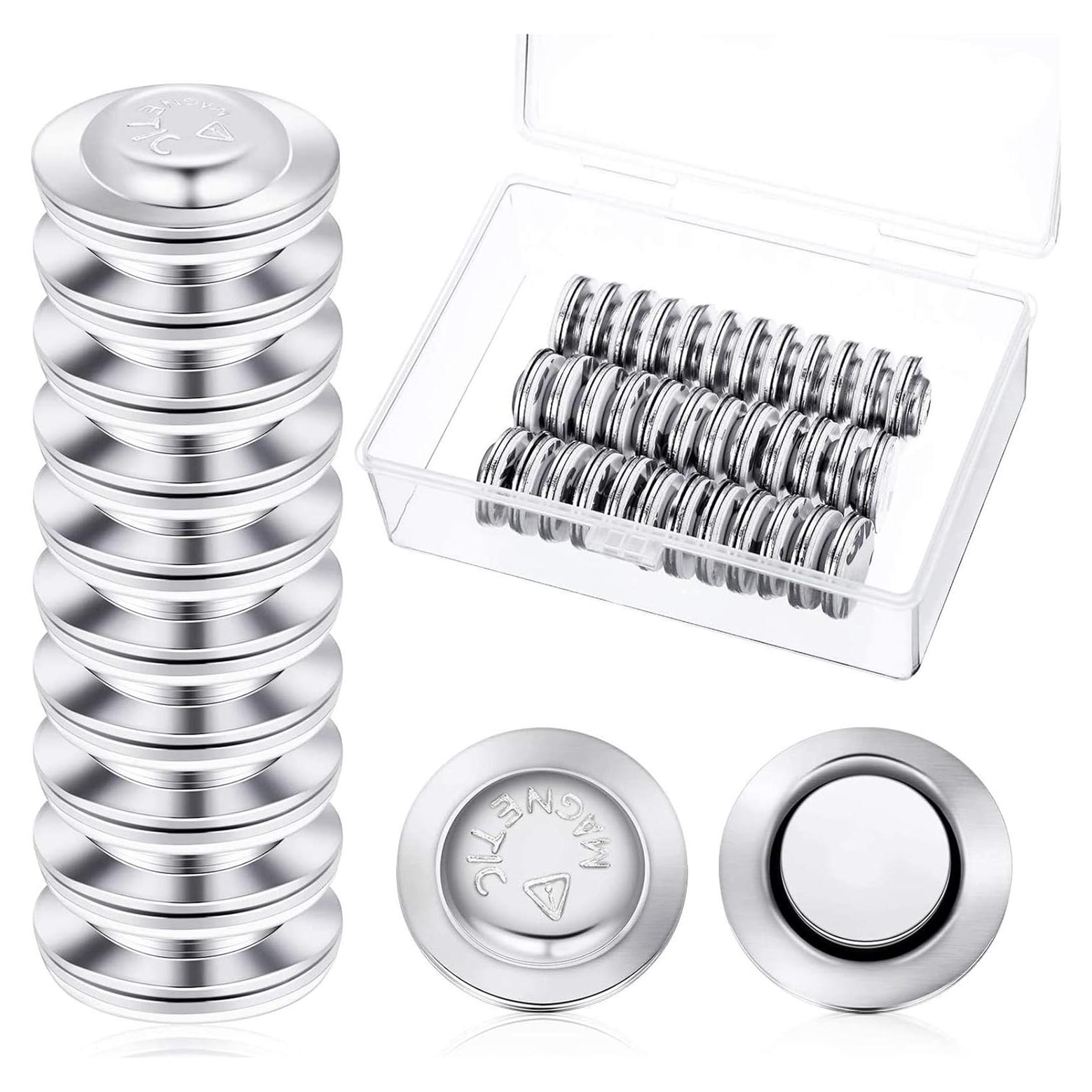 Outus Sujetadores de Nombre Magnéticos Redondos 48 Piezas