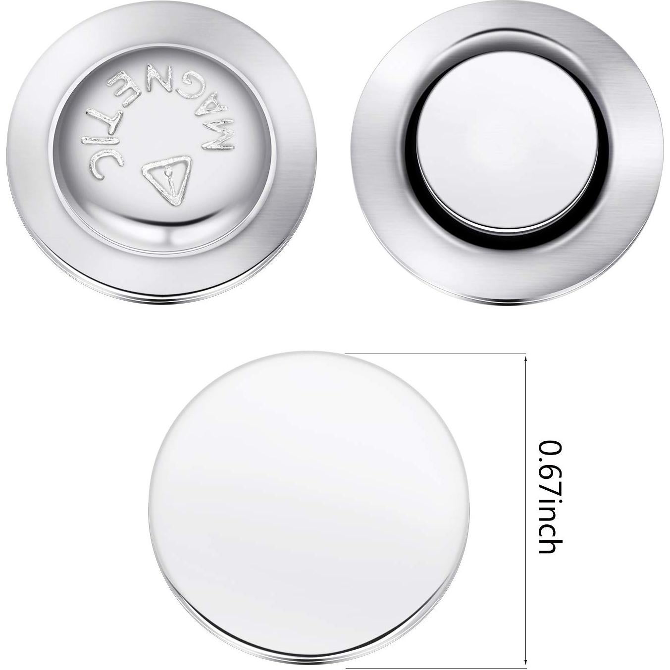 Outus Sujetadores de Nombre Magnéticos Redondos 48 Piezas