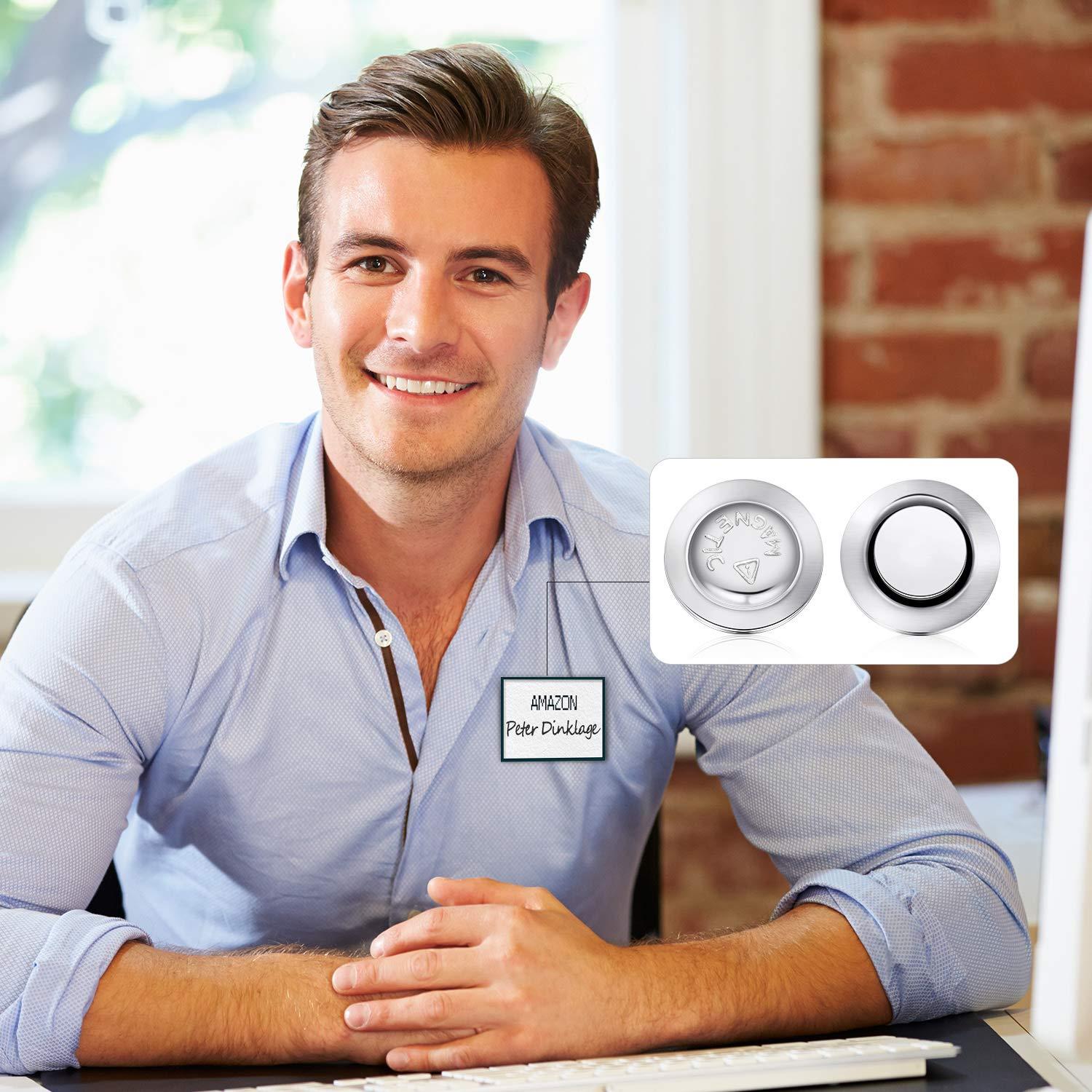 Outus Sujetadores de Nombre Magnéticos Redondos 48 Piezas