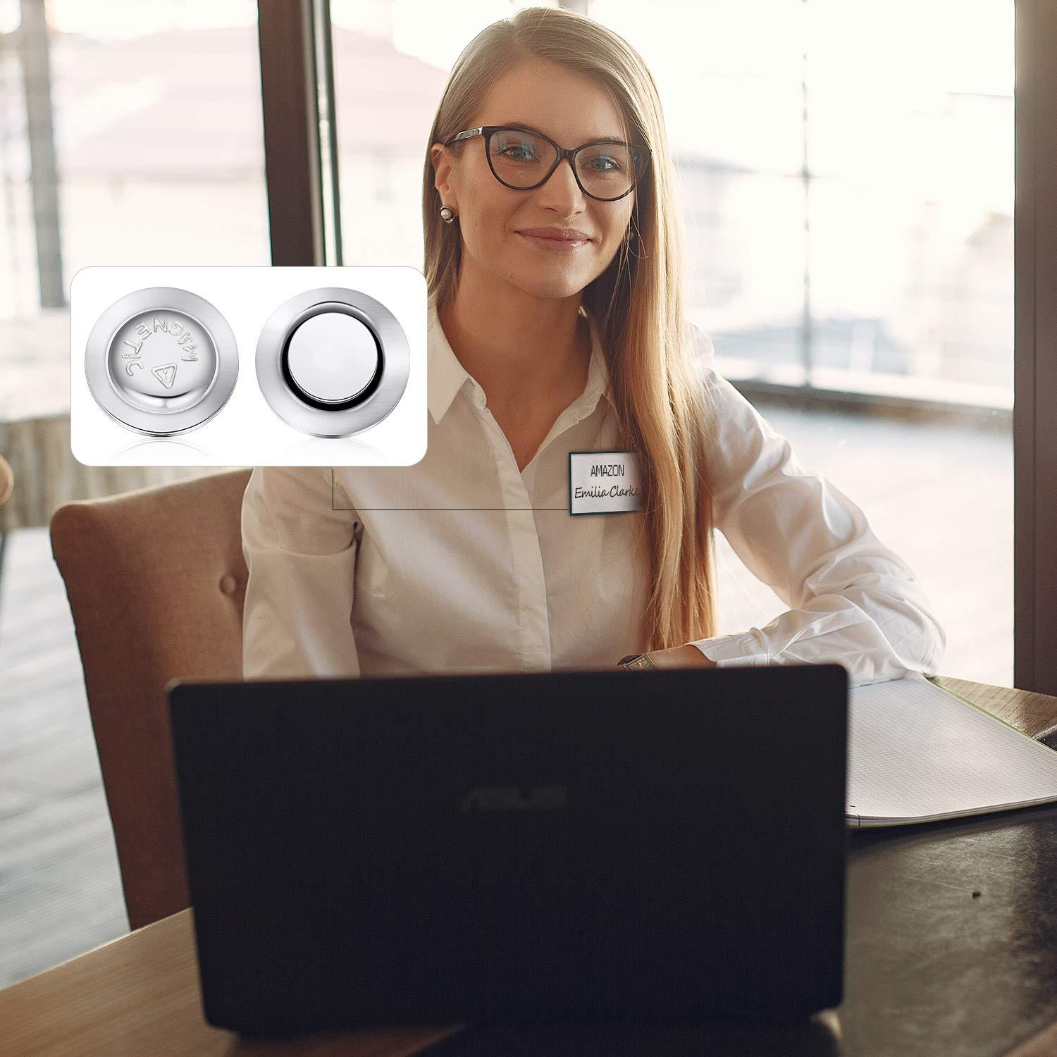 Outus Sujetadores de Nombre Magnéticos Redondos 48 Piezas