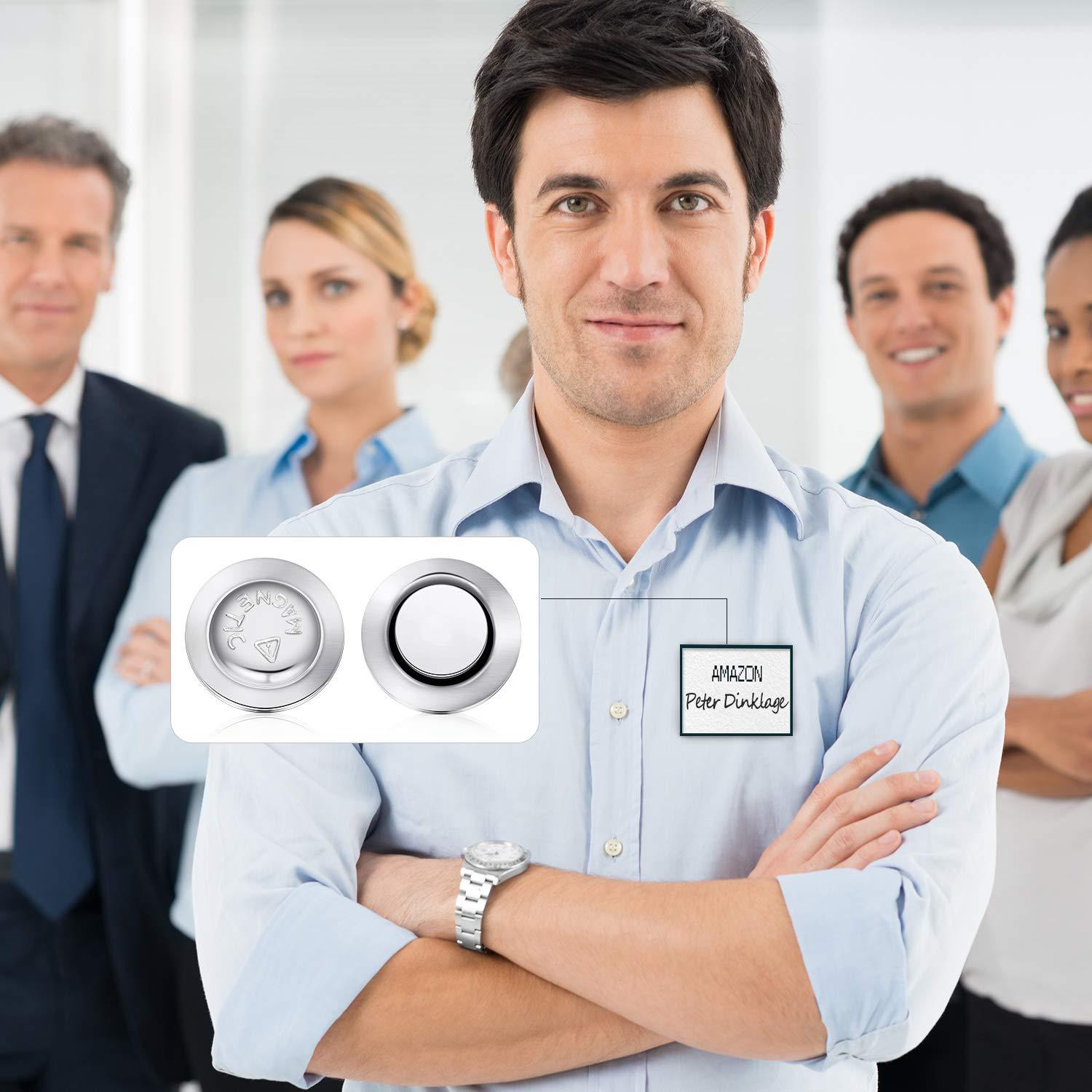 Outus Sujetadores de Nombre Magnéticos Redondos 48 Piezas