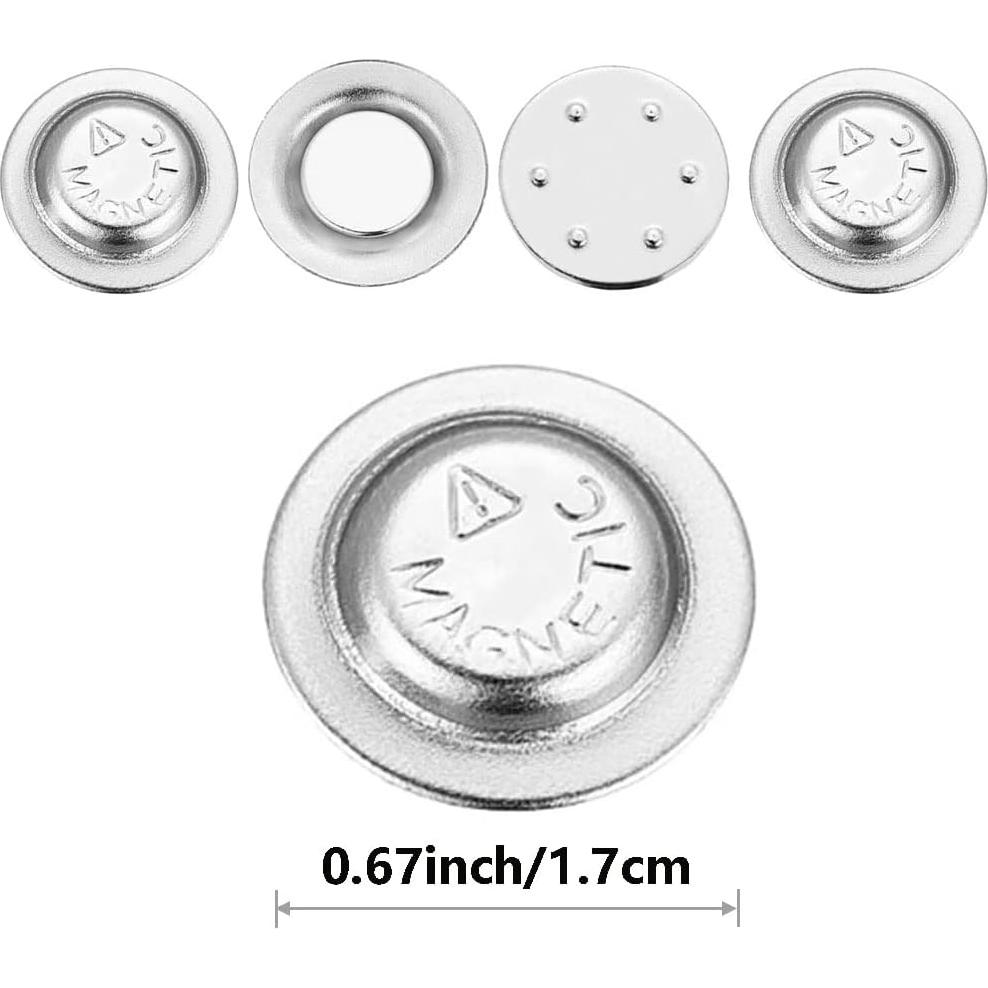 Portaetiquetas Magnéticos Tsurpcao 30-Pack Adhesivo Plateado