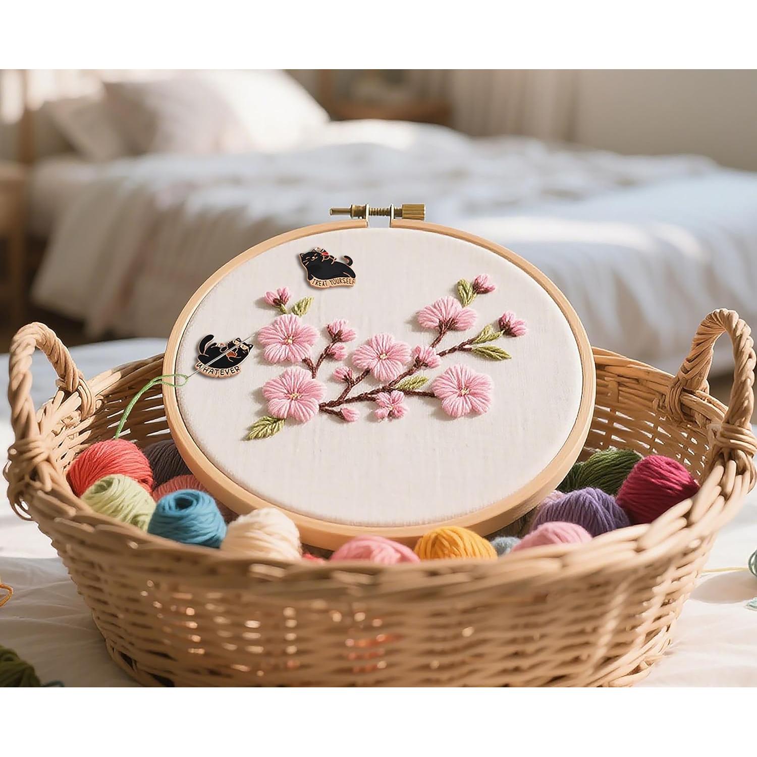 Guardador Magnético de Agujas Gatos 2 Piezas para Bordado