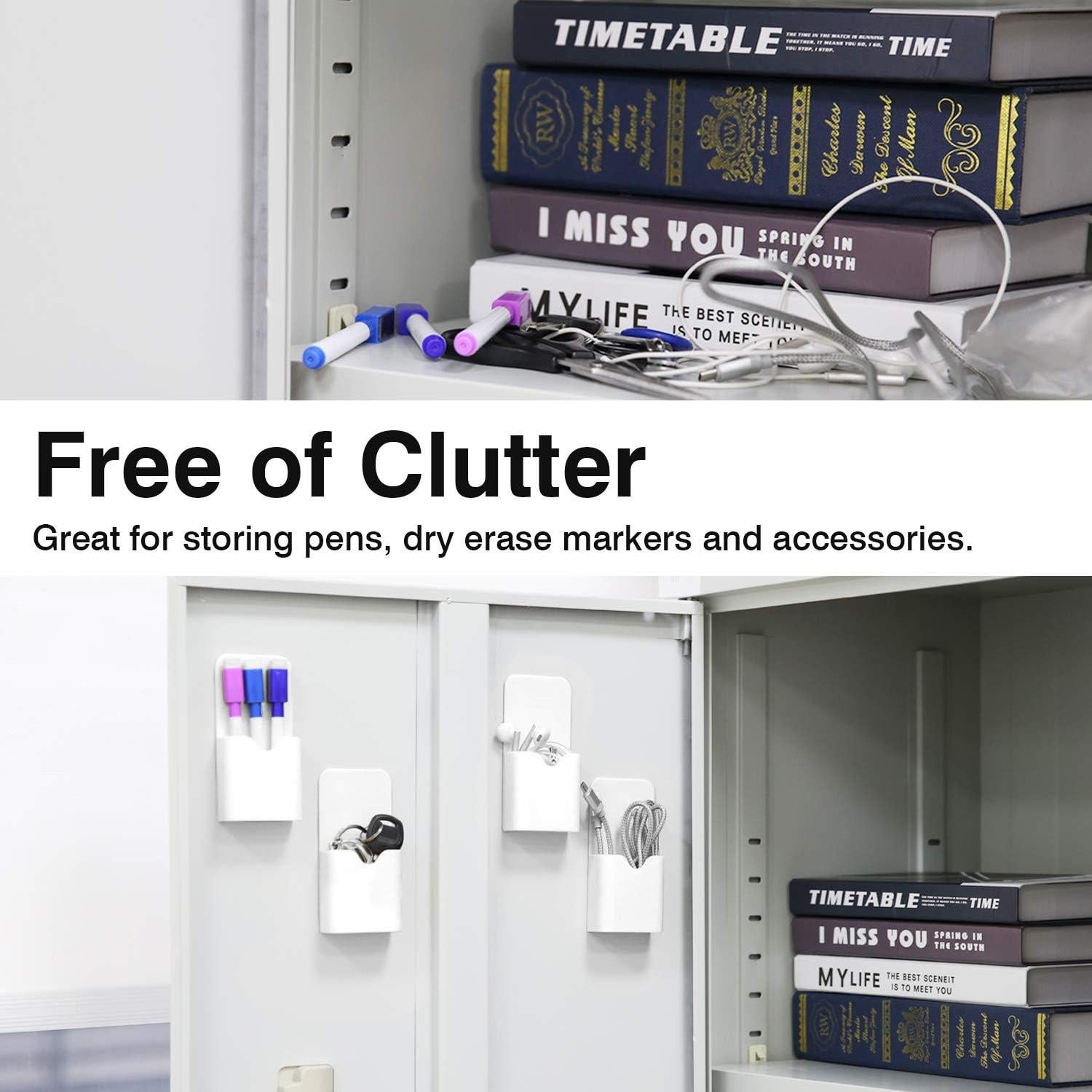 Soporte Magnético para Marcadores MoKo - 4 Paquetes Blanco