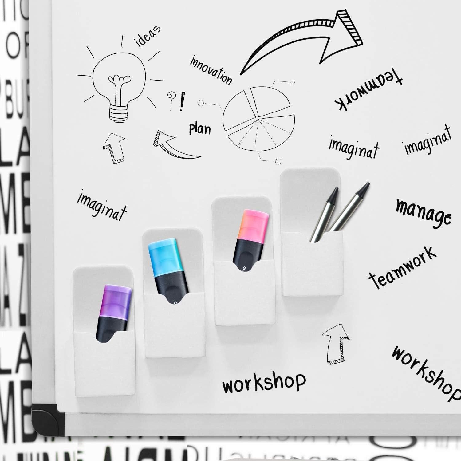 Soporte Magnético para Marcadores MoKo - 4 Paquetes Blanco