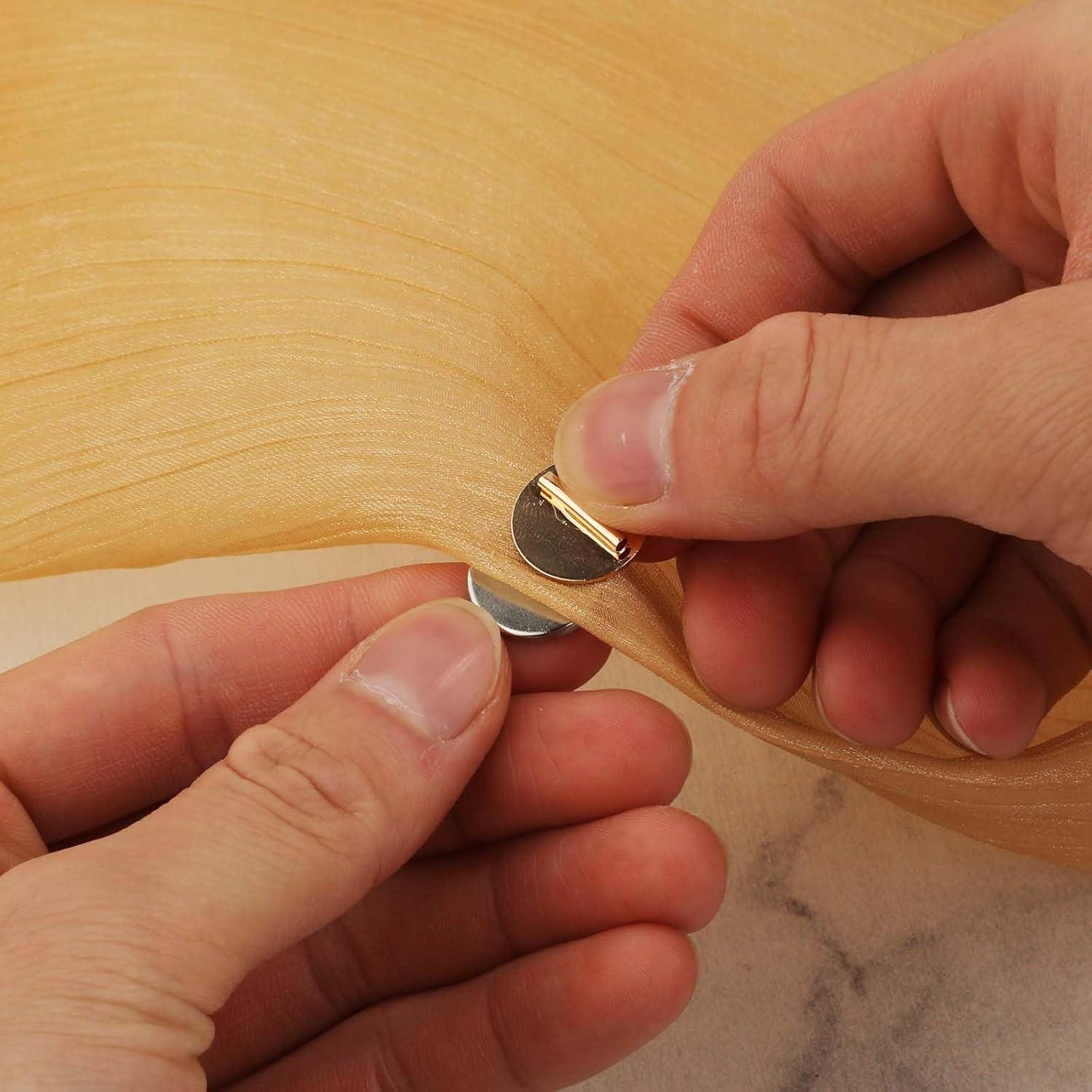 6 Mini Convertidores de Broche Magnéticos NQEUEPN - Dorado y Plateado