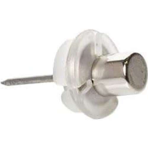 Chinchetas Magnéticas 2-en-1 Bullseye Office - 8 Pares Plateados