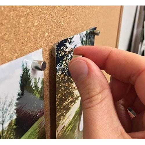 Chinchetas Magnéticas 2-en-1 Bullseye Office - 8 Pares Plateados