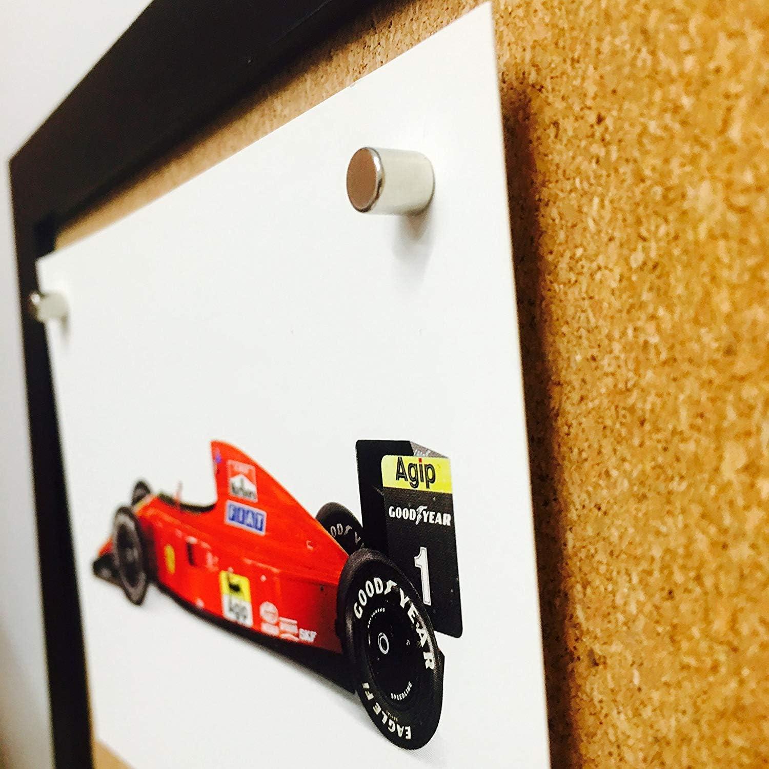 Chinchetas Magnéticas 2-en-1 Bullseye Office - 8 Pares Plateados