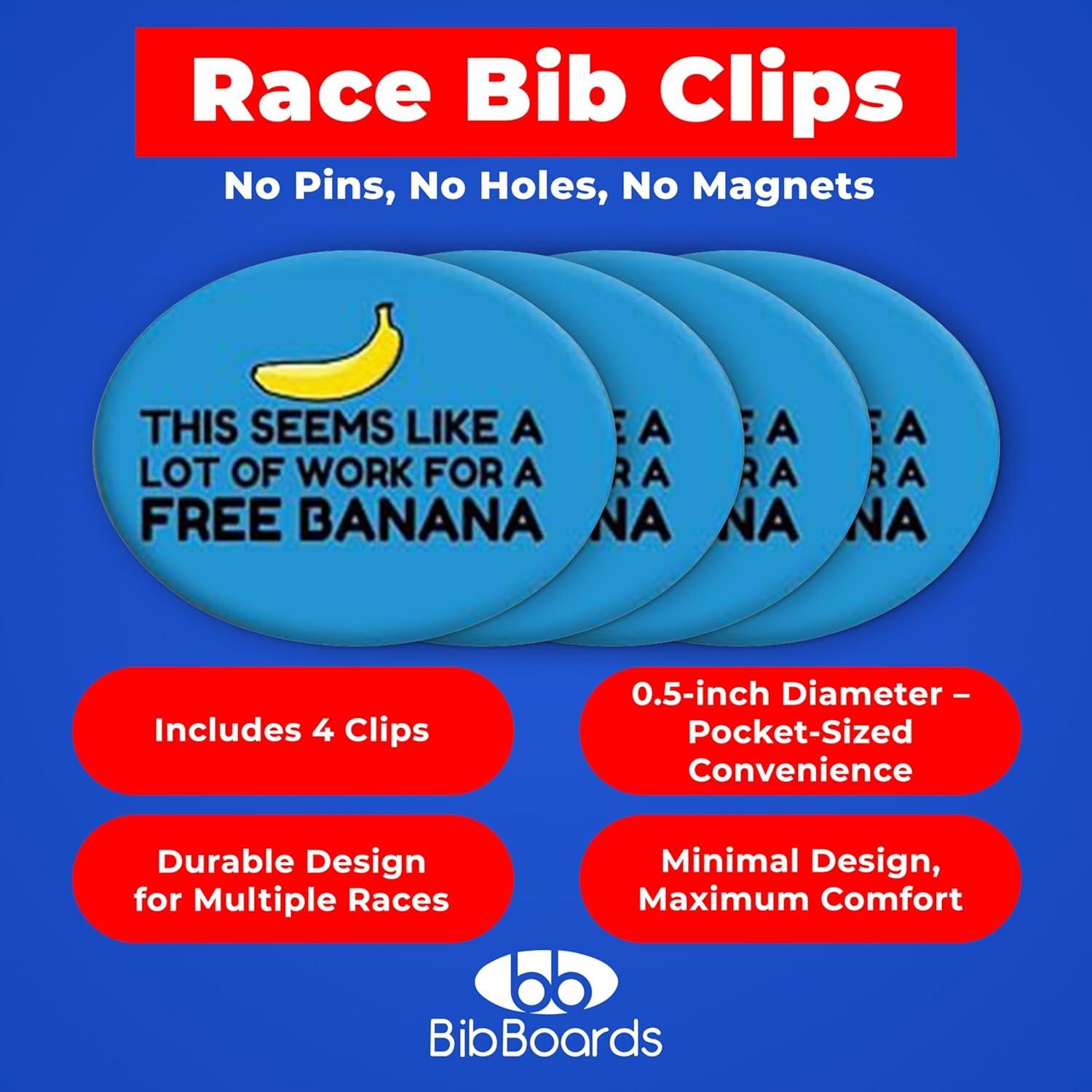 Clips para Número de Carrera BibBoards - Reutilizables y Seguros