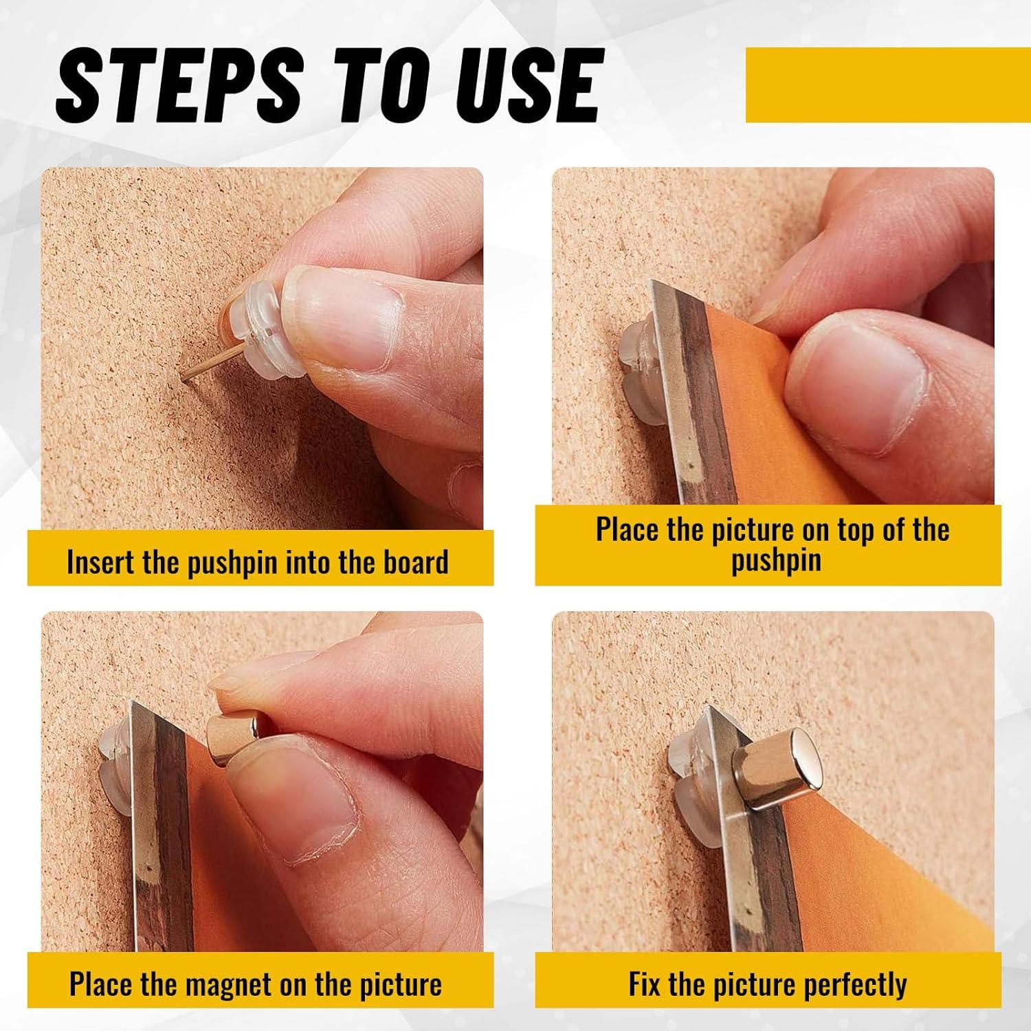 20 Juegos de Imán de Pincho Magnético Outus para Pósters