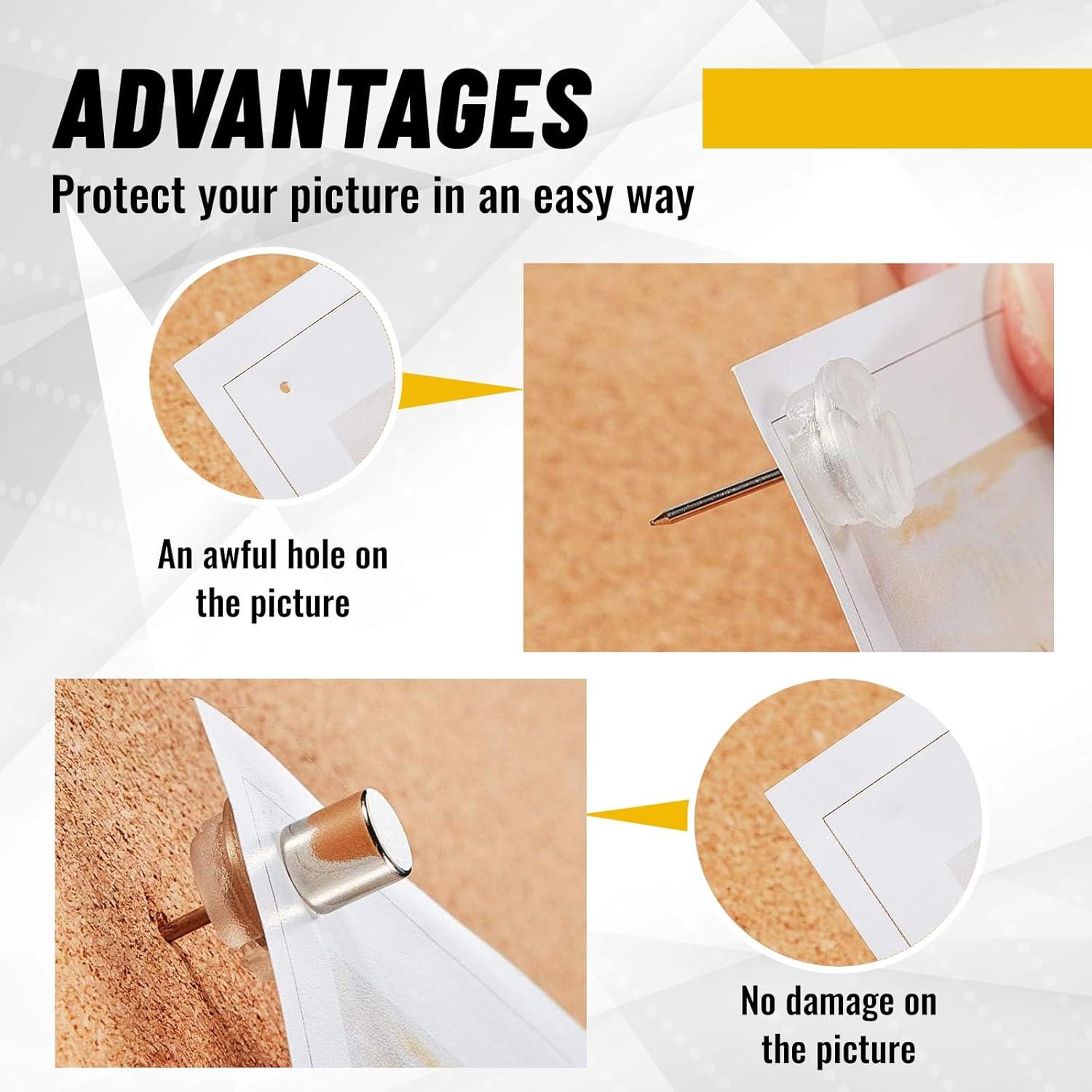 20 Juegos de Imán de Pincho Magnético Outus para Pósters