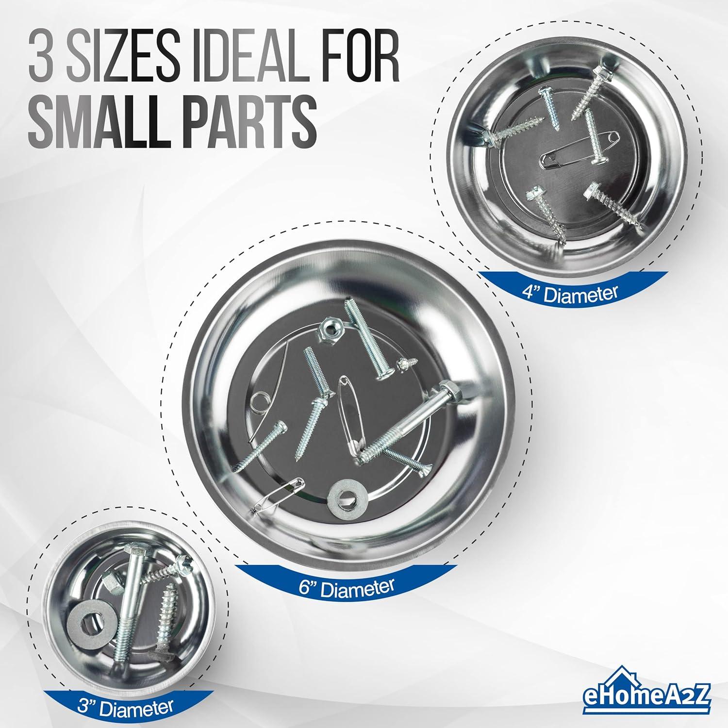 Tazón Magnético EHOMEA2Z Conjunto de 3 para Tornillos y Tuercas