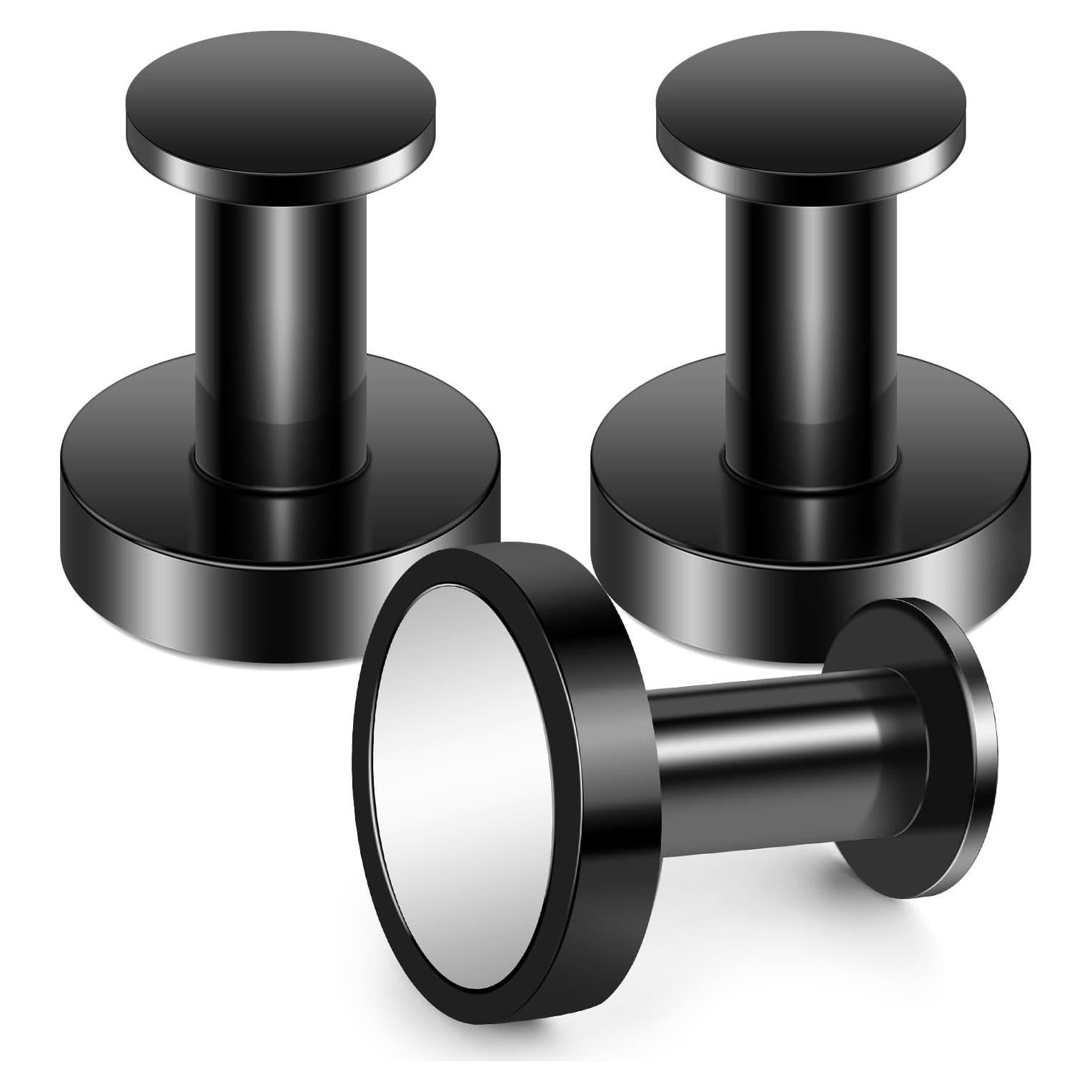 Ganchos Magnéticos TOP MAGNETS 3Pcs Soporte 68kg Negro