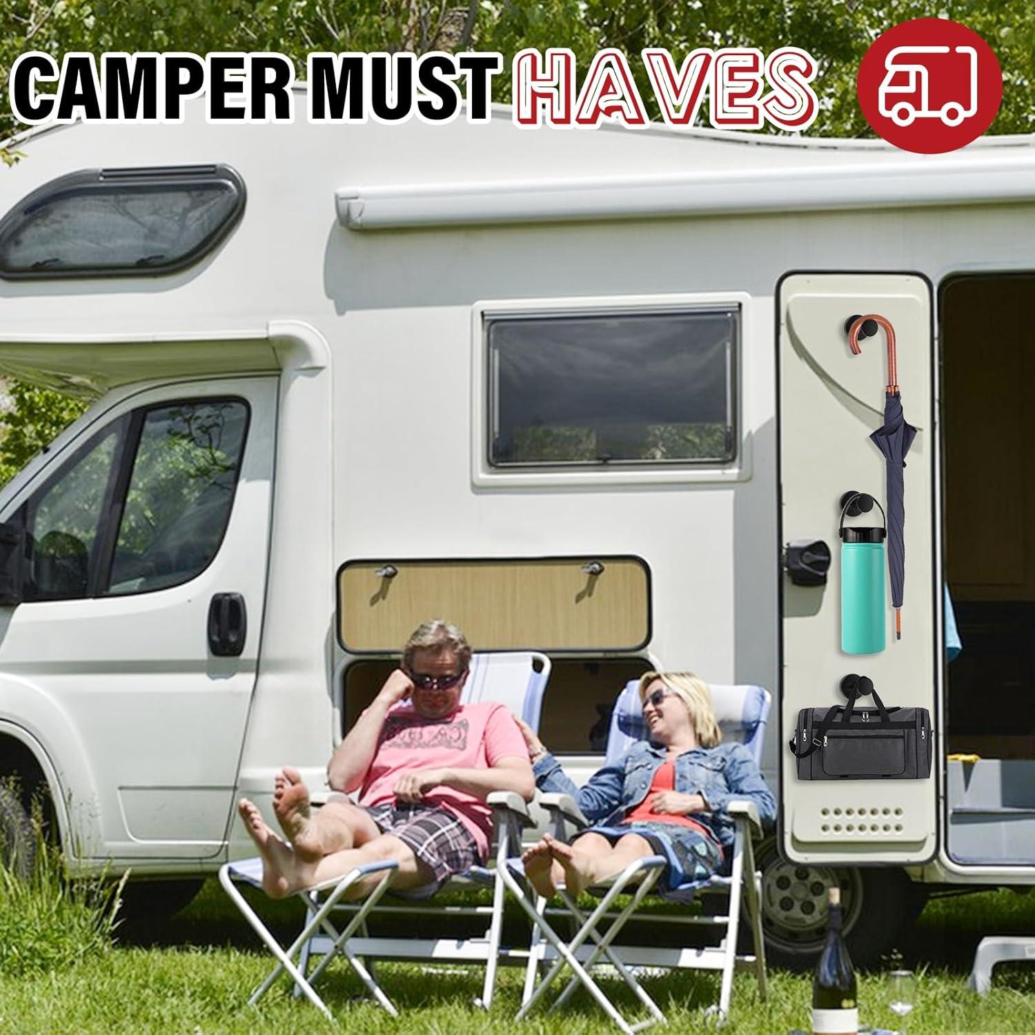 Ganchos Magnéticos TOP MAGNETS 3Pcs Soporte 68kg Negro