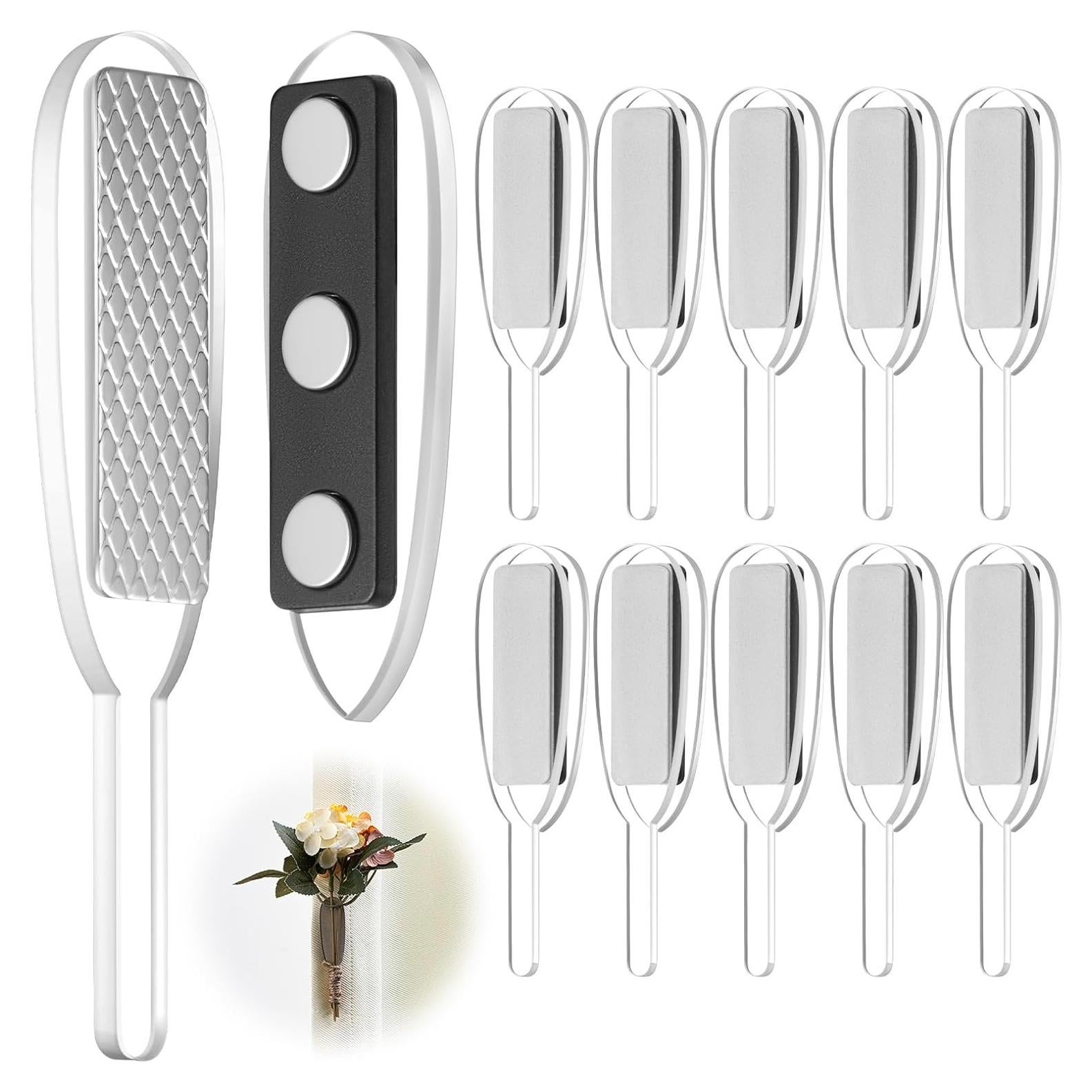 10 Pares de Clips Magnéticos Boutonniere Acrílico para Boda