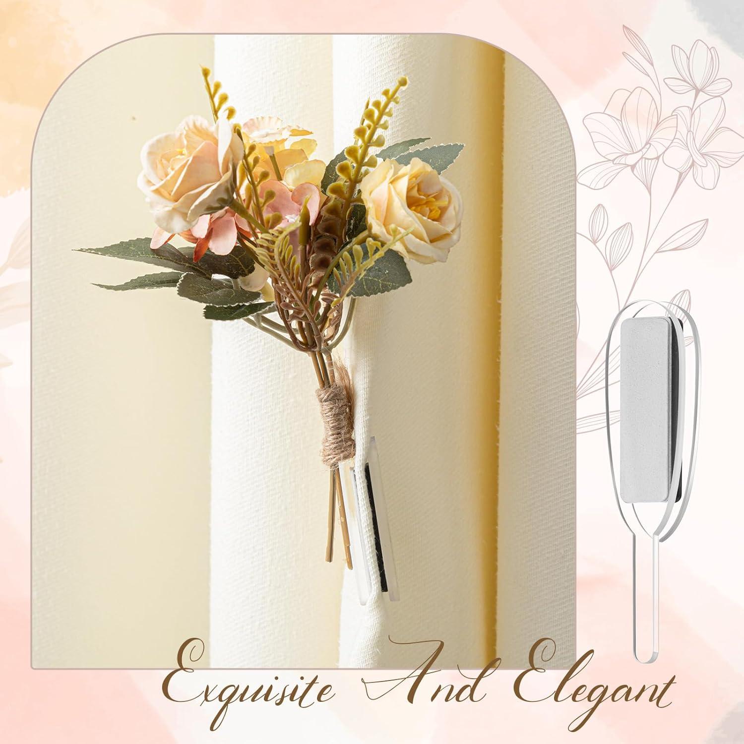 10 Pares de Clips Magnéticos Boutonniere Acrílico para Boda