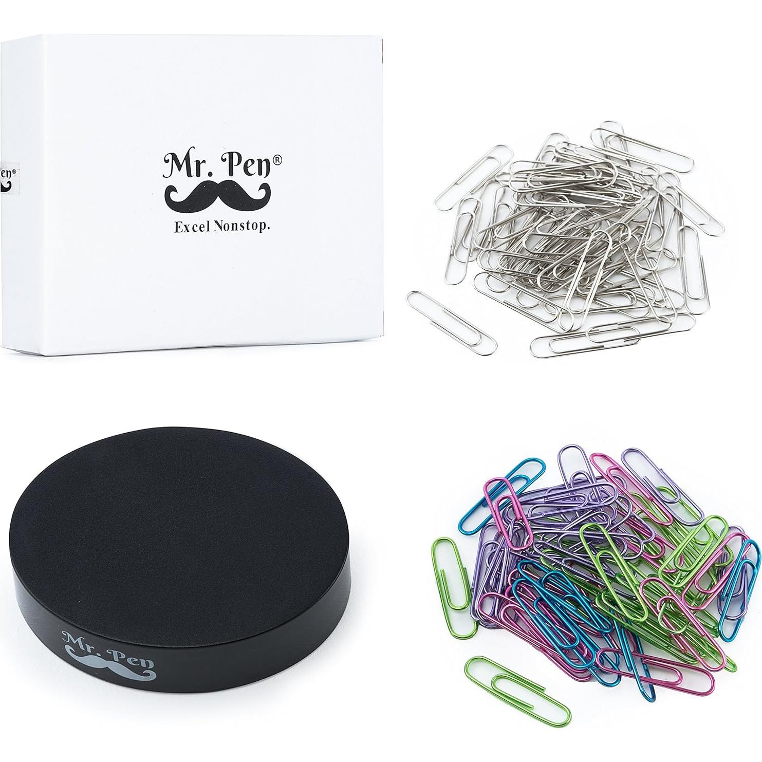 Soporte Magnético para Clips de Papel Mr. Pen - 100 Piezas