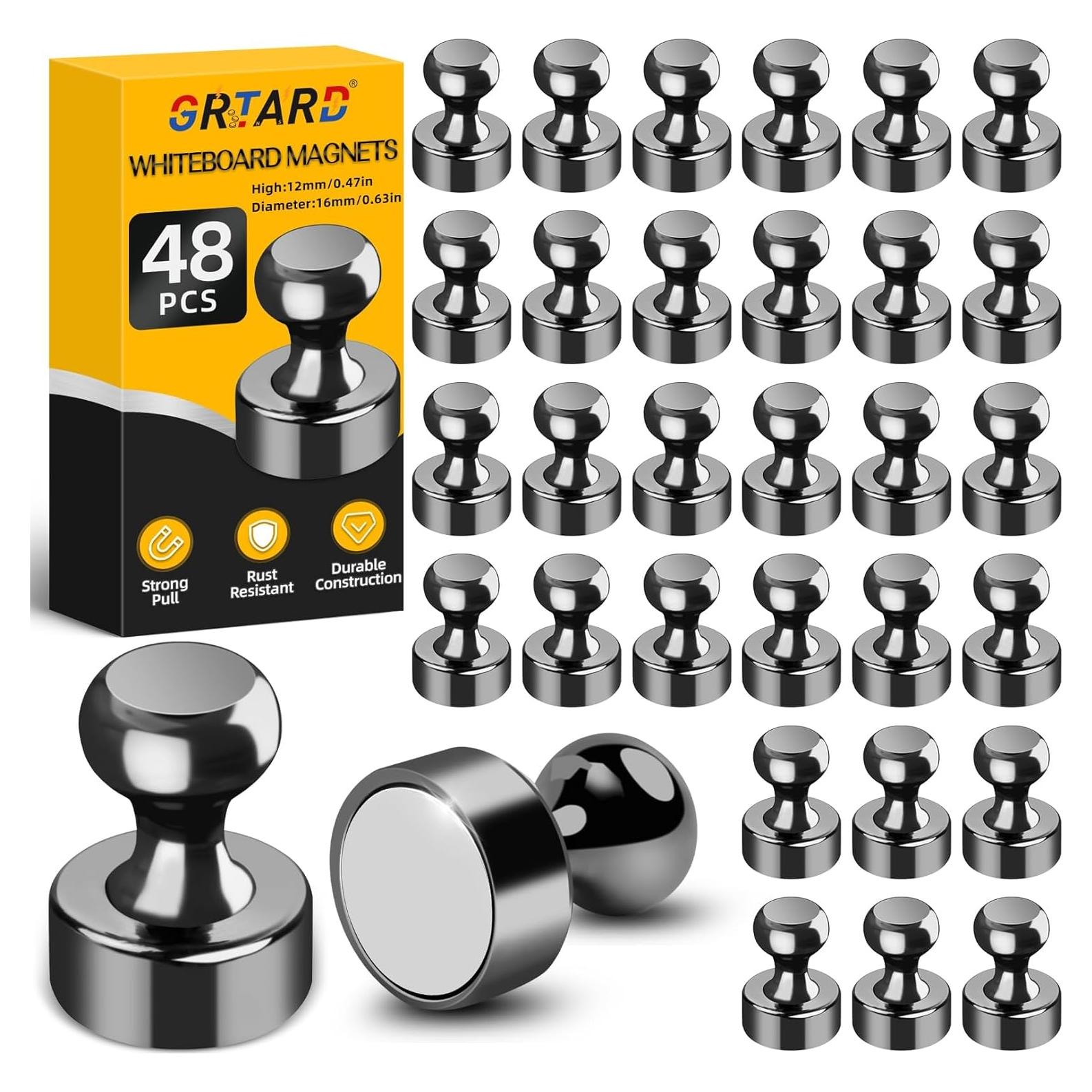 Pines Magnéticos Grtard 48 Unidades Neodimio Negros