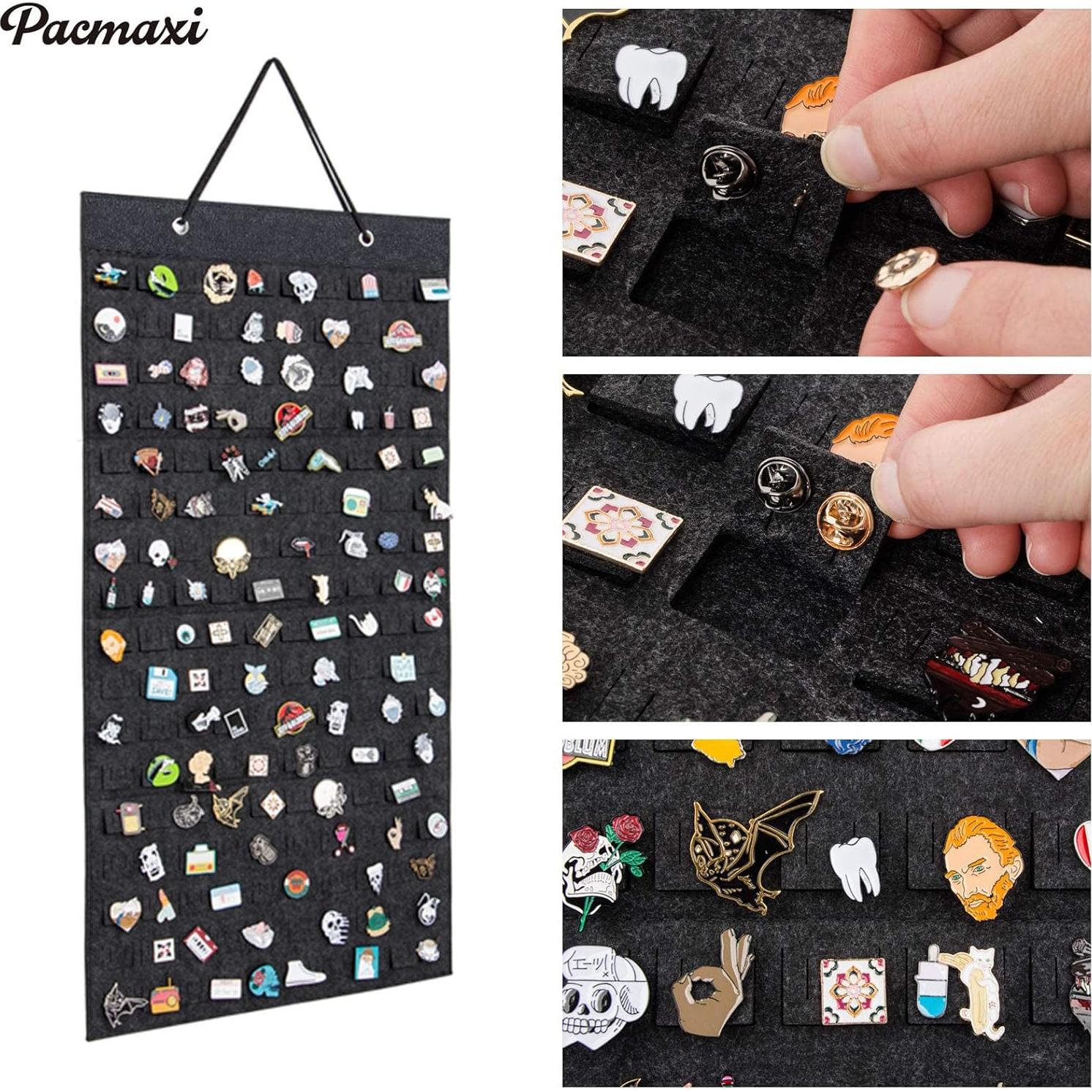 Organizador de Broches Colgante PACMAXI Gris Oscuro 96 Pines