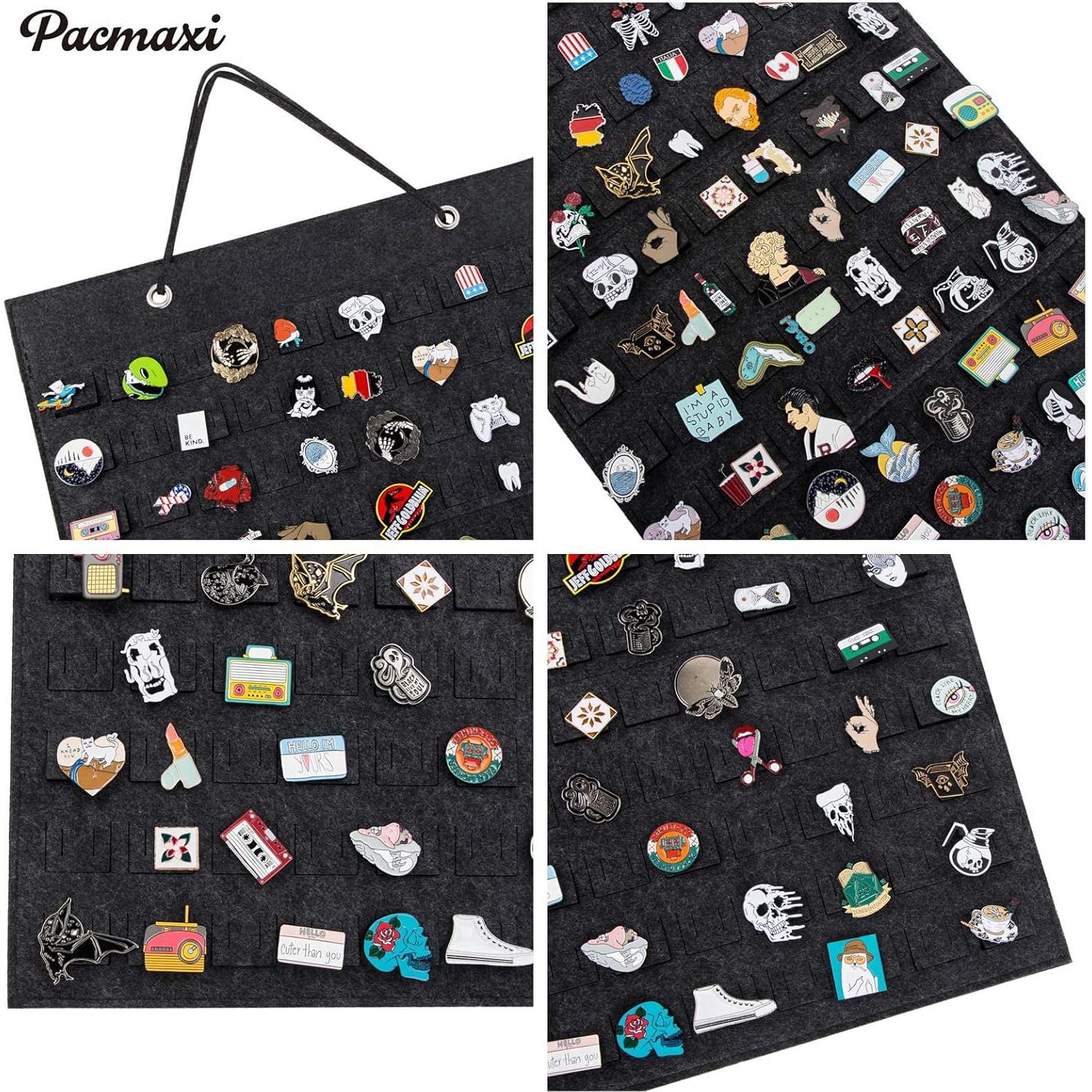 Organizador de Broches Colgante PACMAXI Gris Oscuro 96 Pines