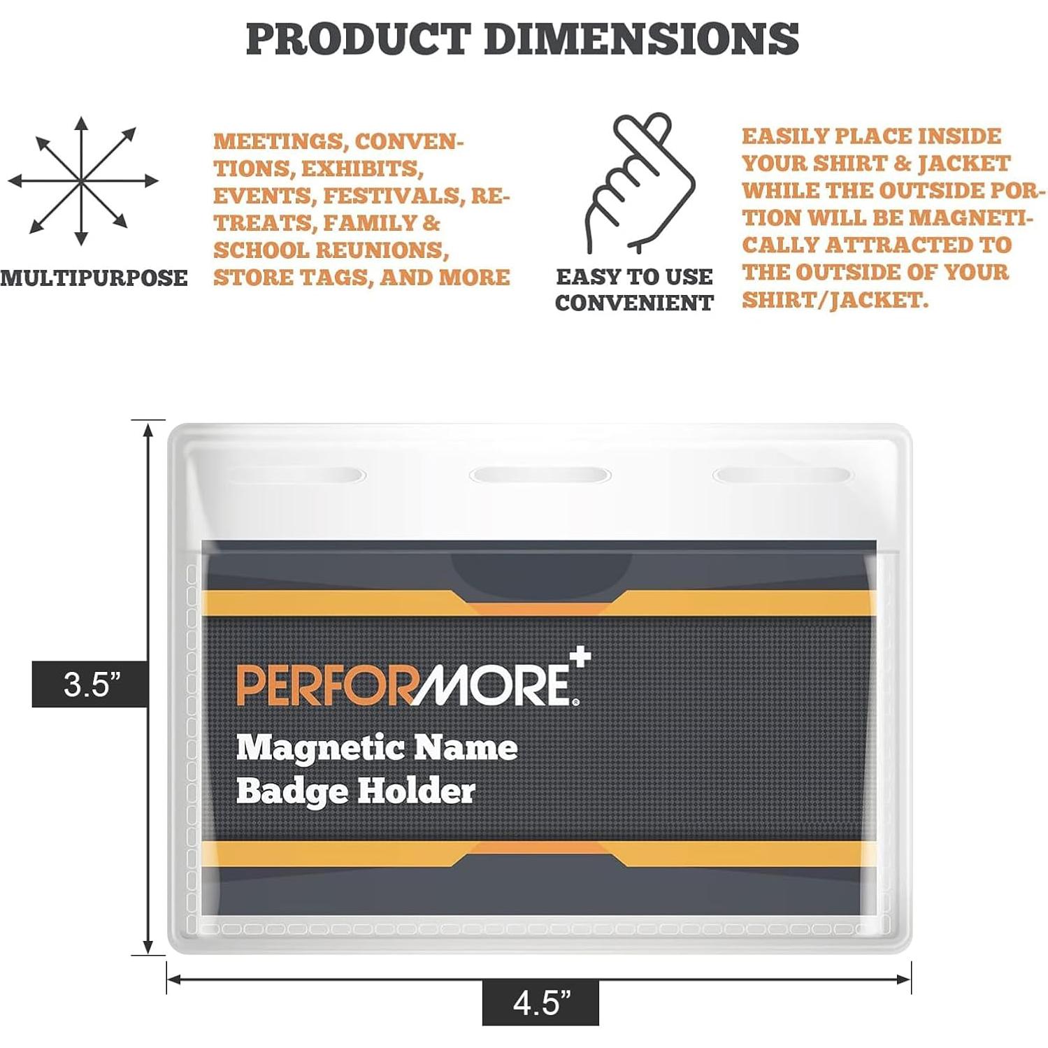Kit de Sujetadores Magnéticos Performore 6 Piezas 11.43x8.89 cm