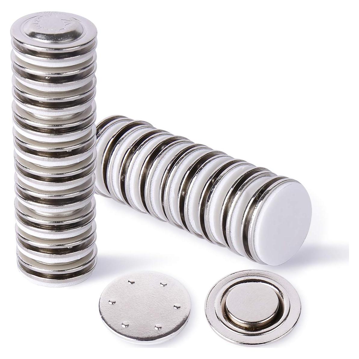 Imán Magnético Redondo Magreen para Etiquetas de Nombre - 24 Piezas