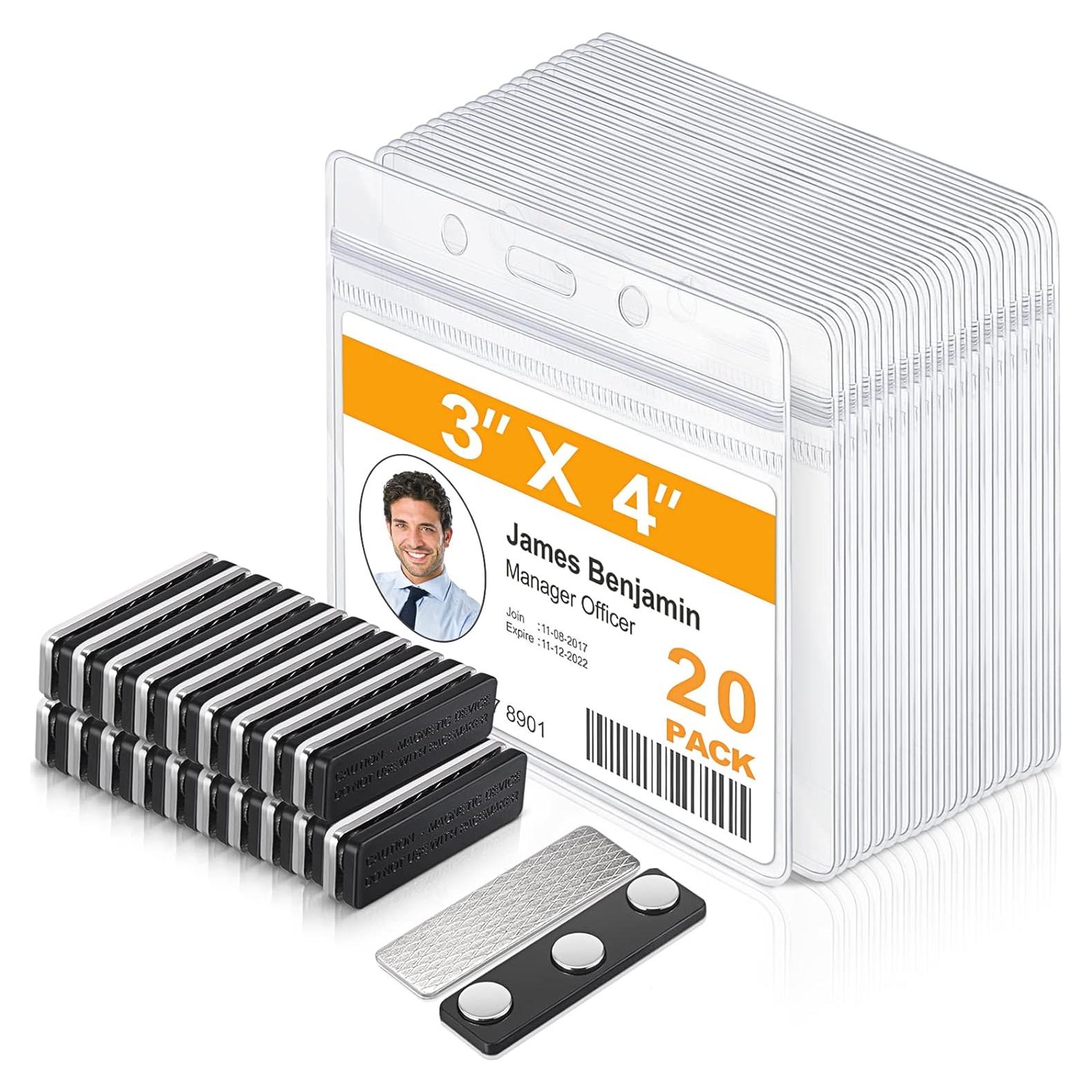 Kit de Sujetadores Magnéticos YOGEERNIC 20 Pcs para Insignias