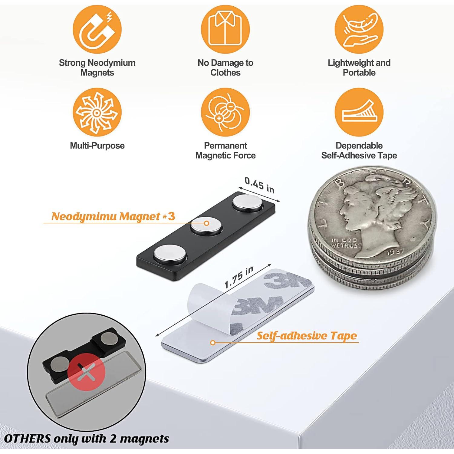 Kit de Sujetadores Magnéticos YOGEERNIC 20 Pcs para Insignias