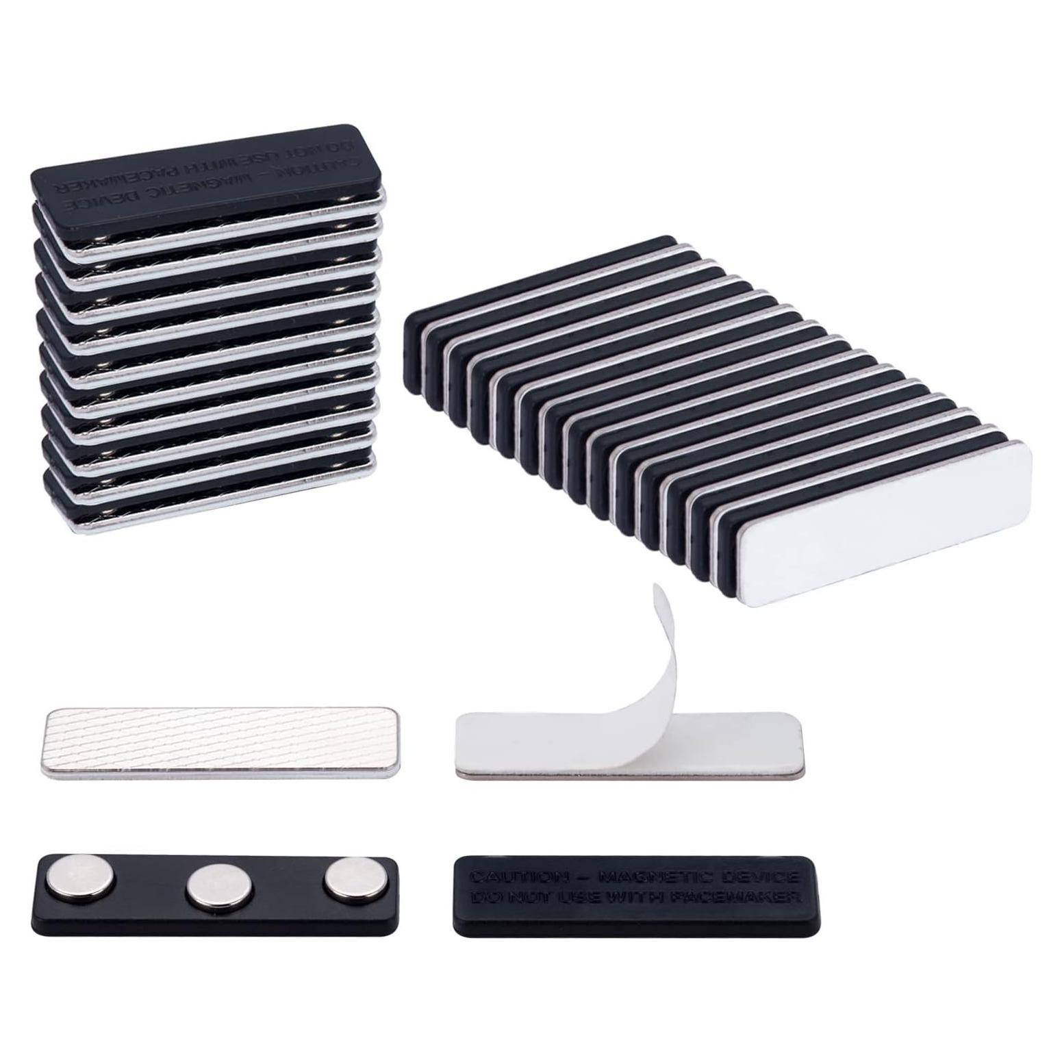 Soportes Magnéticos para Etiquetas de Nombre SINYUDUN 25 Unidades