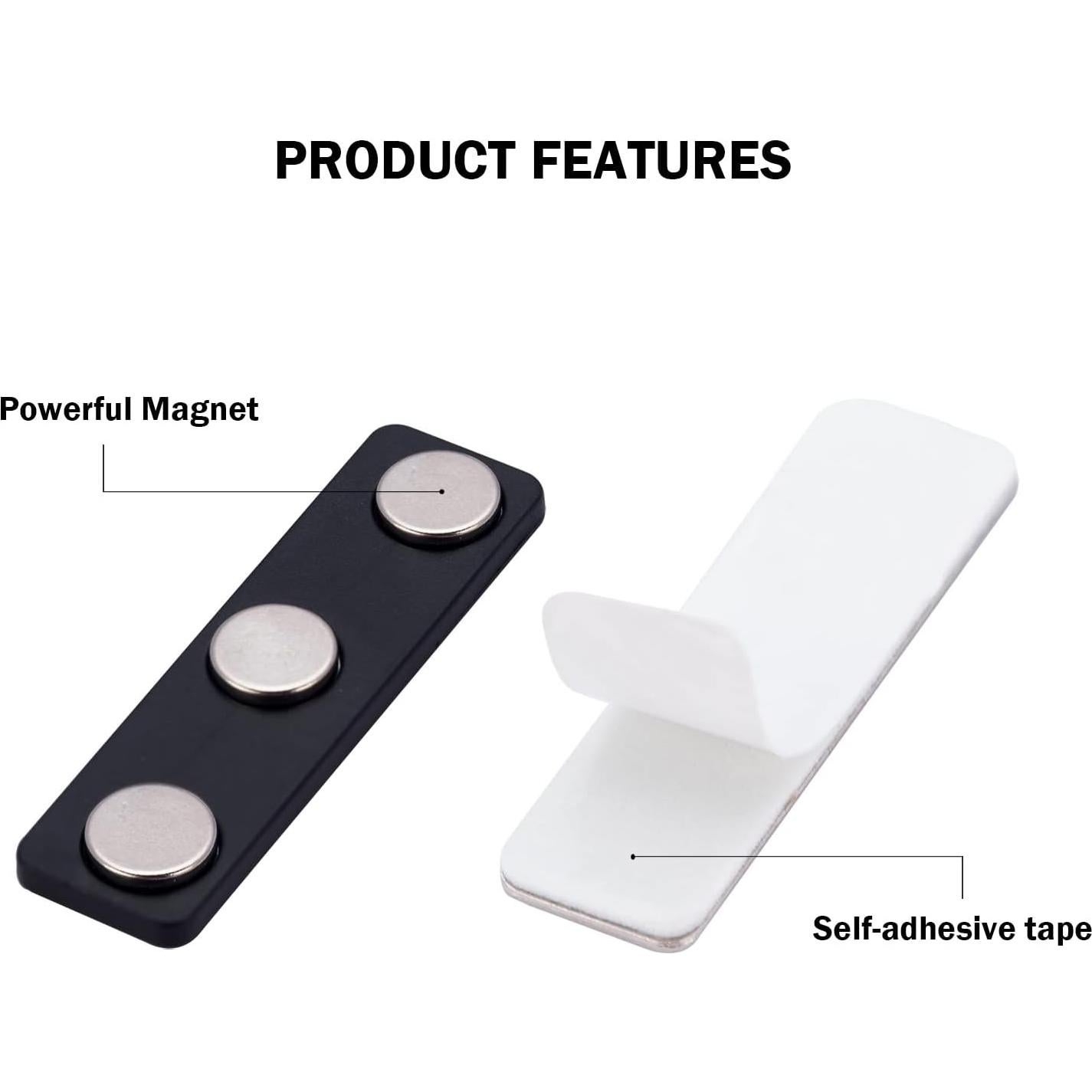 Soportes Magnéticos para Etiquetas de Nombre SINYUDUN 25 Unidades