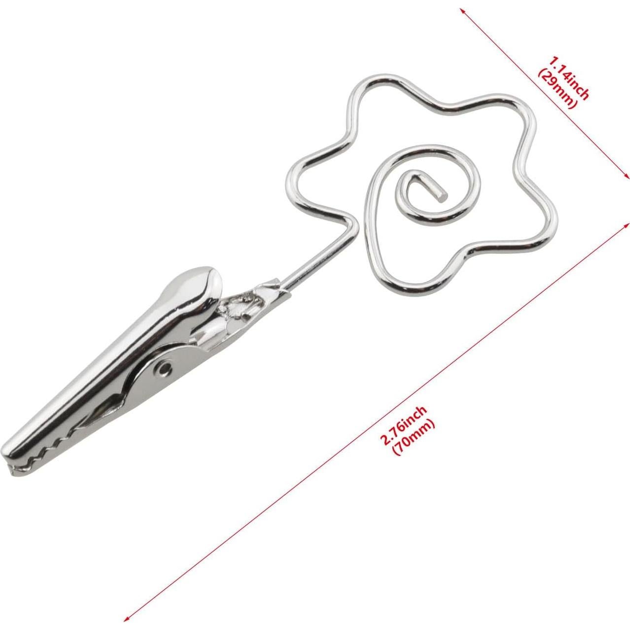 Soporte de Nota Floral Doble Cabeza HJGarden 4 Piezas 70mm