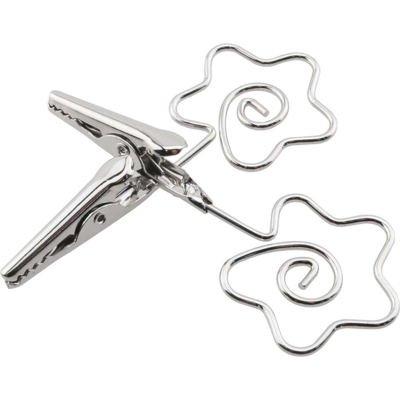 Soporte de Nota Floral Doble Cabeza HJGarden 4 Piezas 70mm