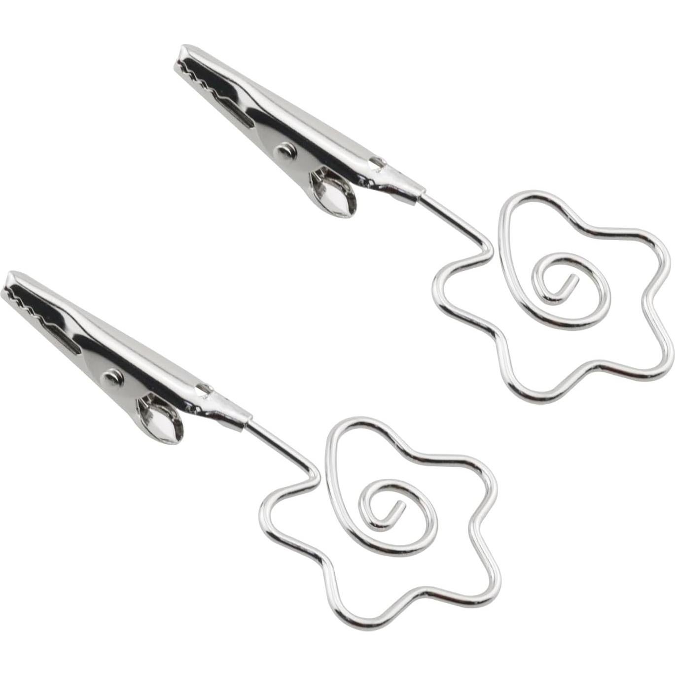 Soporte de Nota Floral Doble Cabeza HJGarden 4 Piezas 70mm