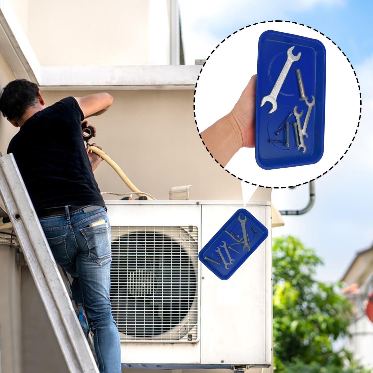 5 Bandejas Magnéticas Rectangulares Azules GENHAKON 24.4x14.2 cm