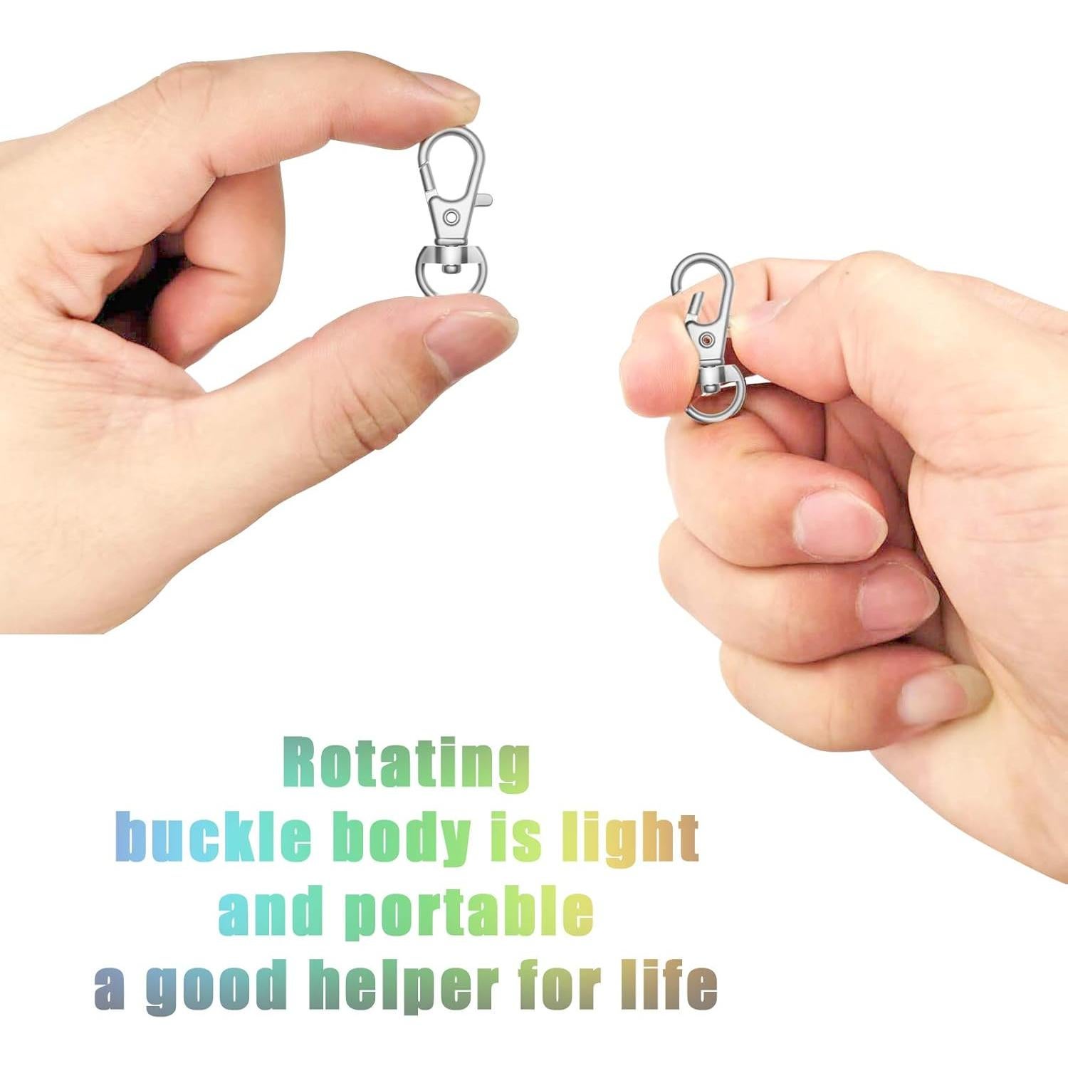 100 Pcs Ganchos de Presión Sprookber 32mm Plata para Manualidades