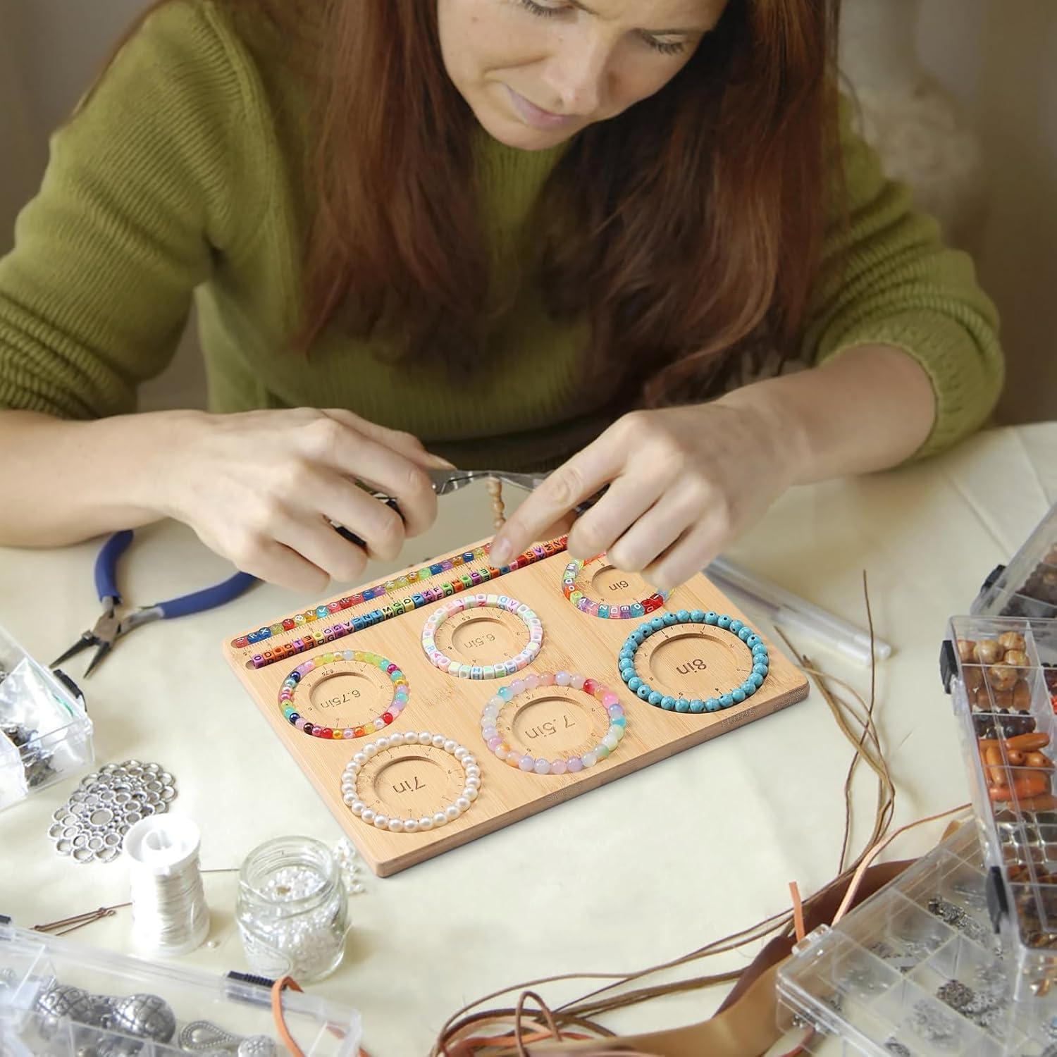 Tablero de cuentas Petoysoso para hacer joyas de bambú 26.5x20cm